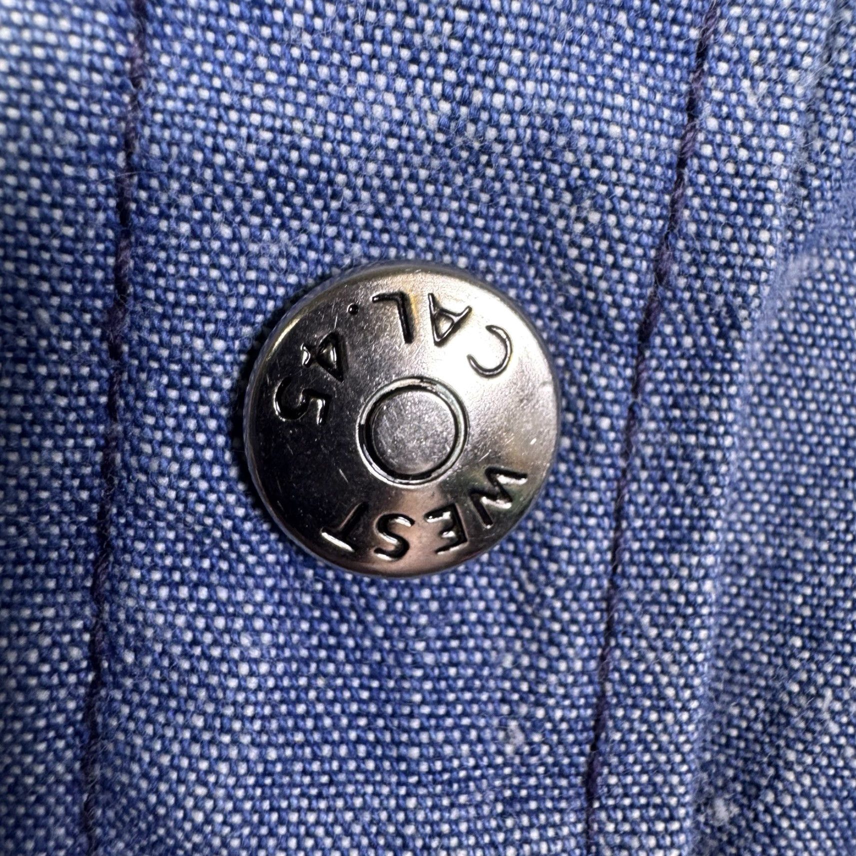 Lee VINTAGE Lee Denim Jacket Men L Workwear Utility Chore West Cal. 45 Dagger Collar Jacket Mens blue denim 80s USA Bomber Pockets Shirt Size US L / EU 52-54 / 3 - 4 Thumbnail