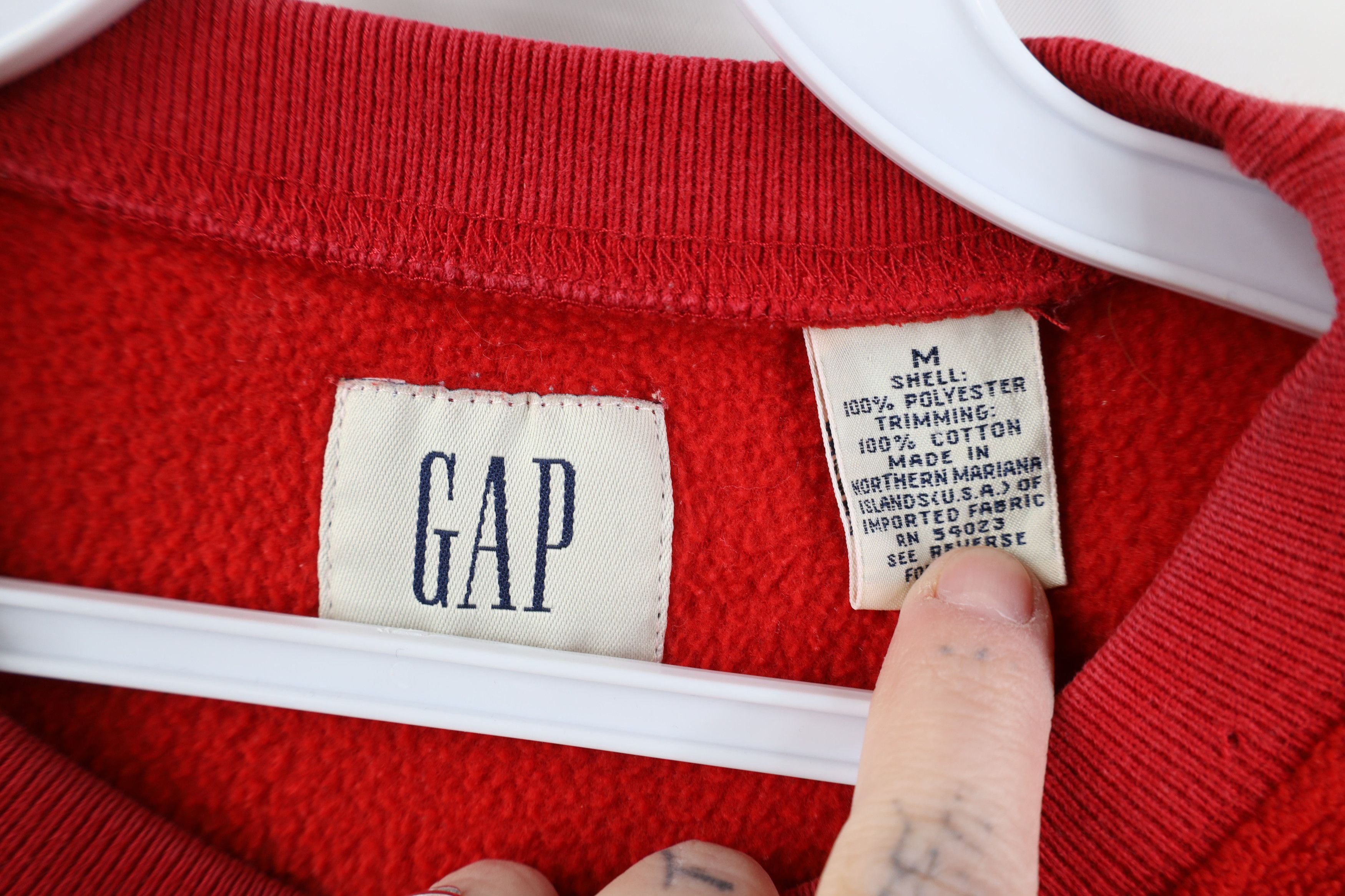 Gap Vintage 90s Gap Athletic Fleece Crewneck Sweatshirt Red USA Size US M / EU 48-50 / 2 - 6 Thumbnail