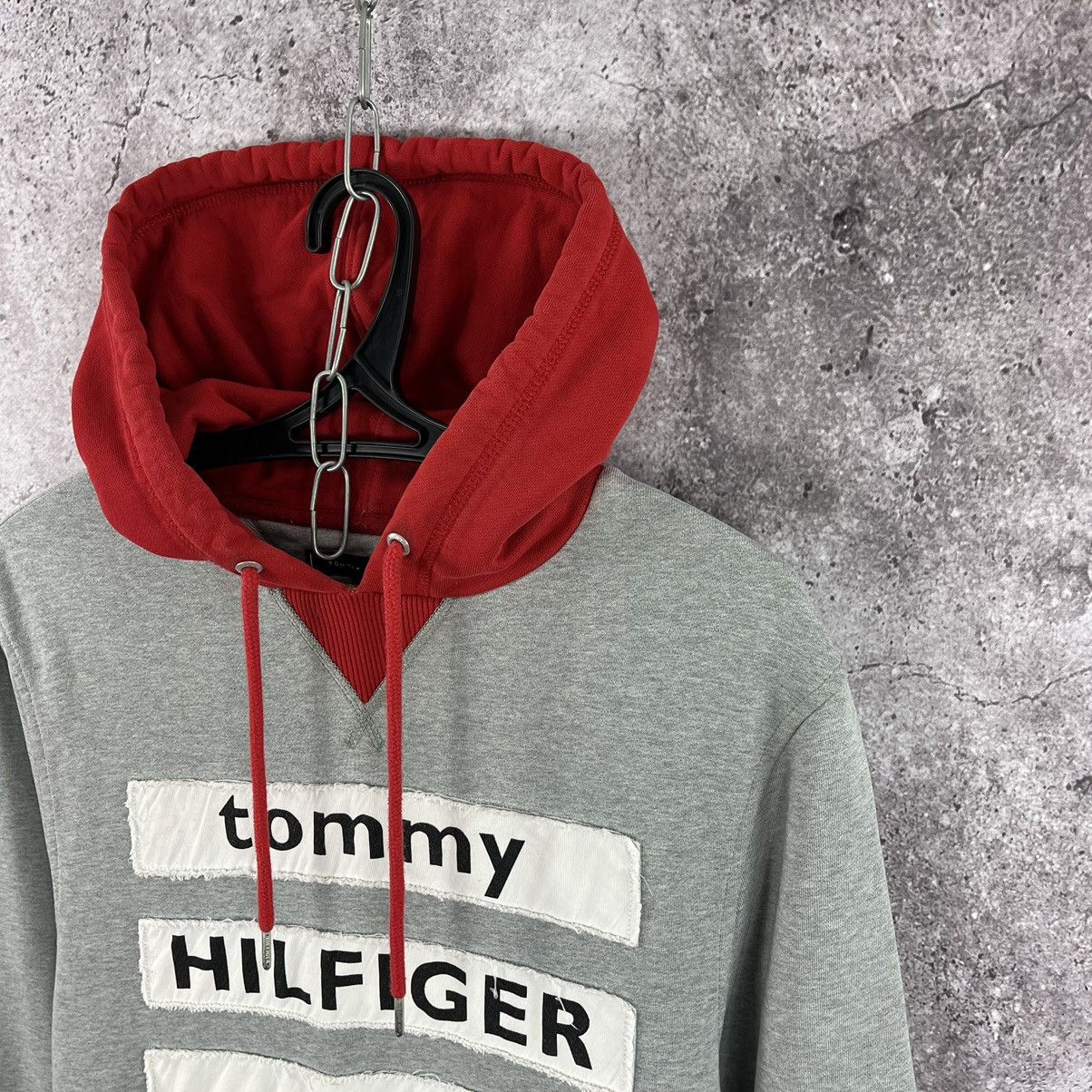 Tommy Hilfiger × Vintage Tommy Hilfiger Hoodie Heavy Cotton Embroidery Logo Grey Sz S Size US S / EU 44-46 / 1 - 3 Thumbnail
