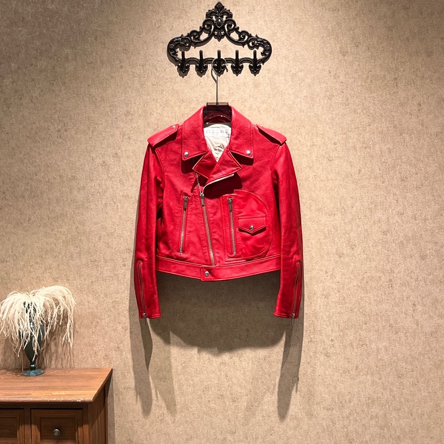Dior Christian Dior Leather Biker Jacket Size FR 34 Size XS / US 0-2 / IT 36-38 - 1 Thumbnail