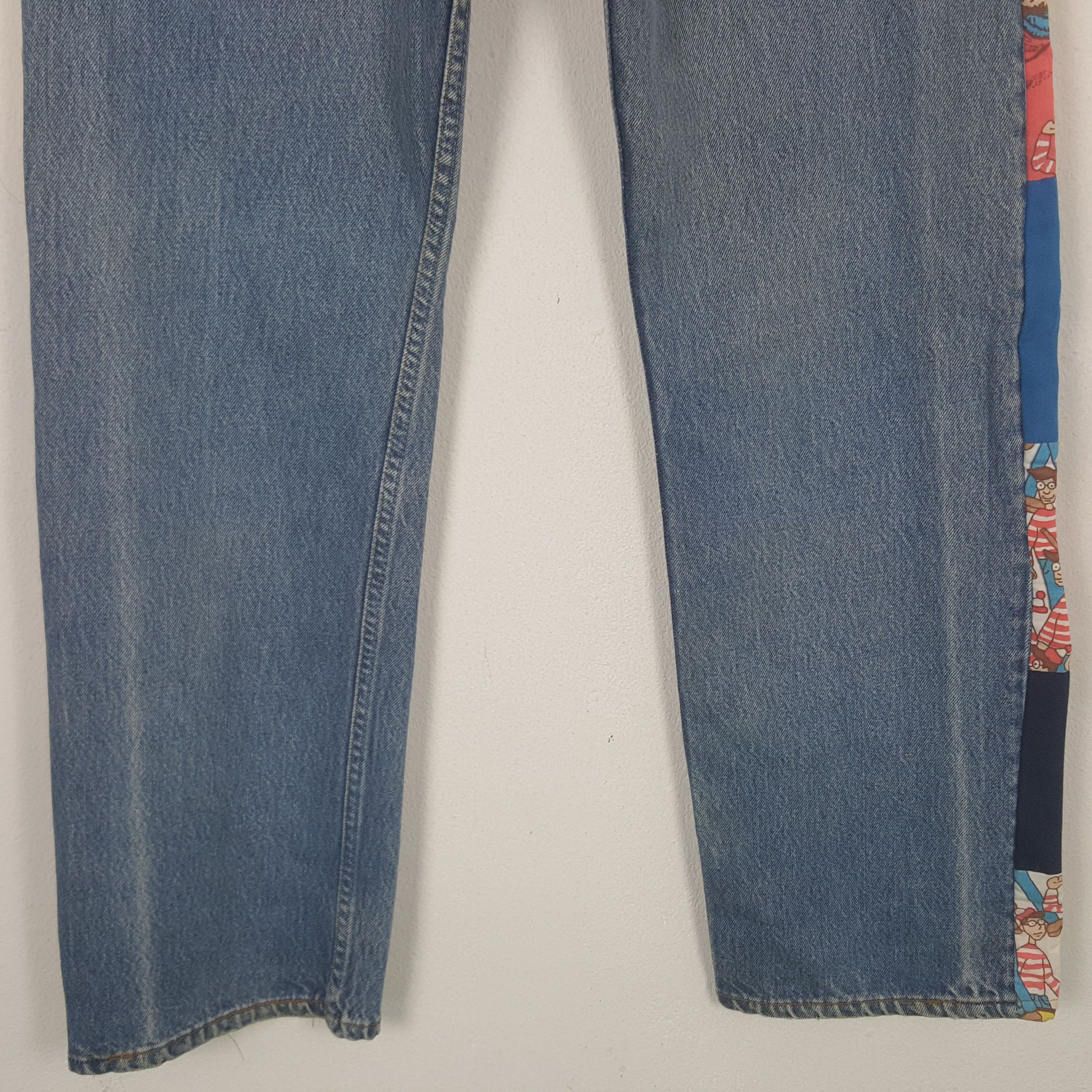 Levi's Vintage Levi's 501 Rare Patchwork Line Denim Jeans Size US 29 - 6 Thumbnail