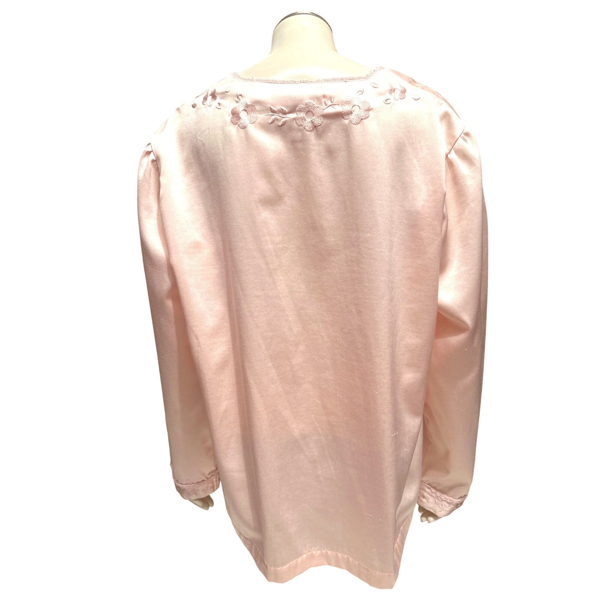 Other Nordstrom Intimates Size L Blush Pink Satin Embroidered Flor Size L / US 10 / IT 46 - 5 Thumbnail