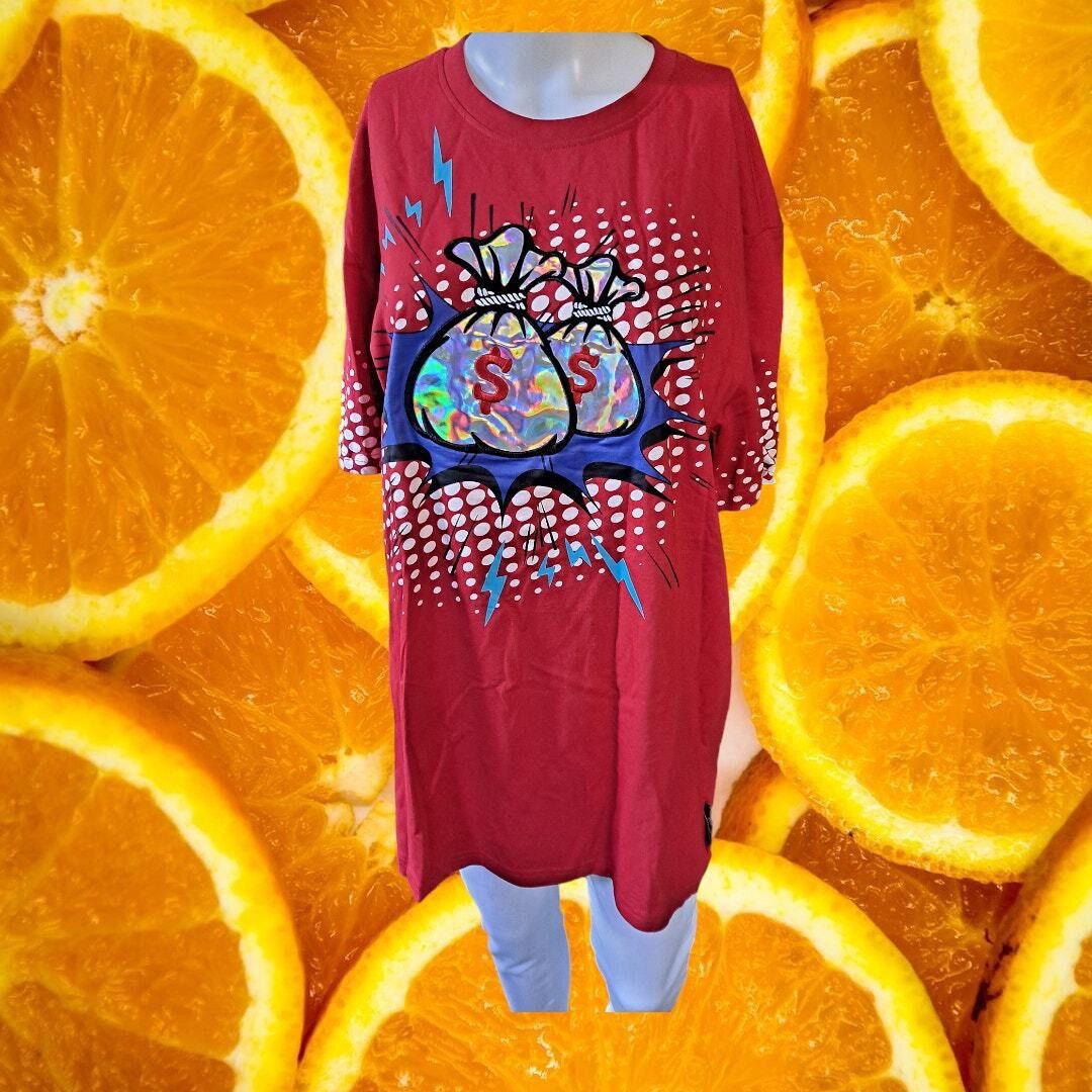 Other Switch Short Sleeve Red Tee with Money Bag Design Size XL Size US XL / EU 56 / 4 - 1 Thumbnail