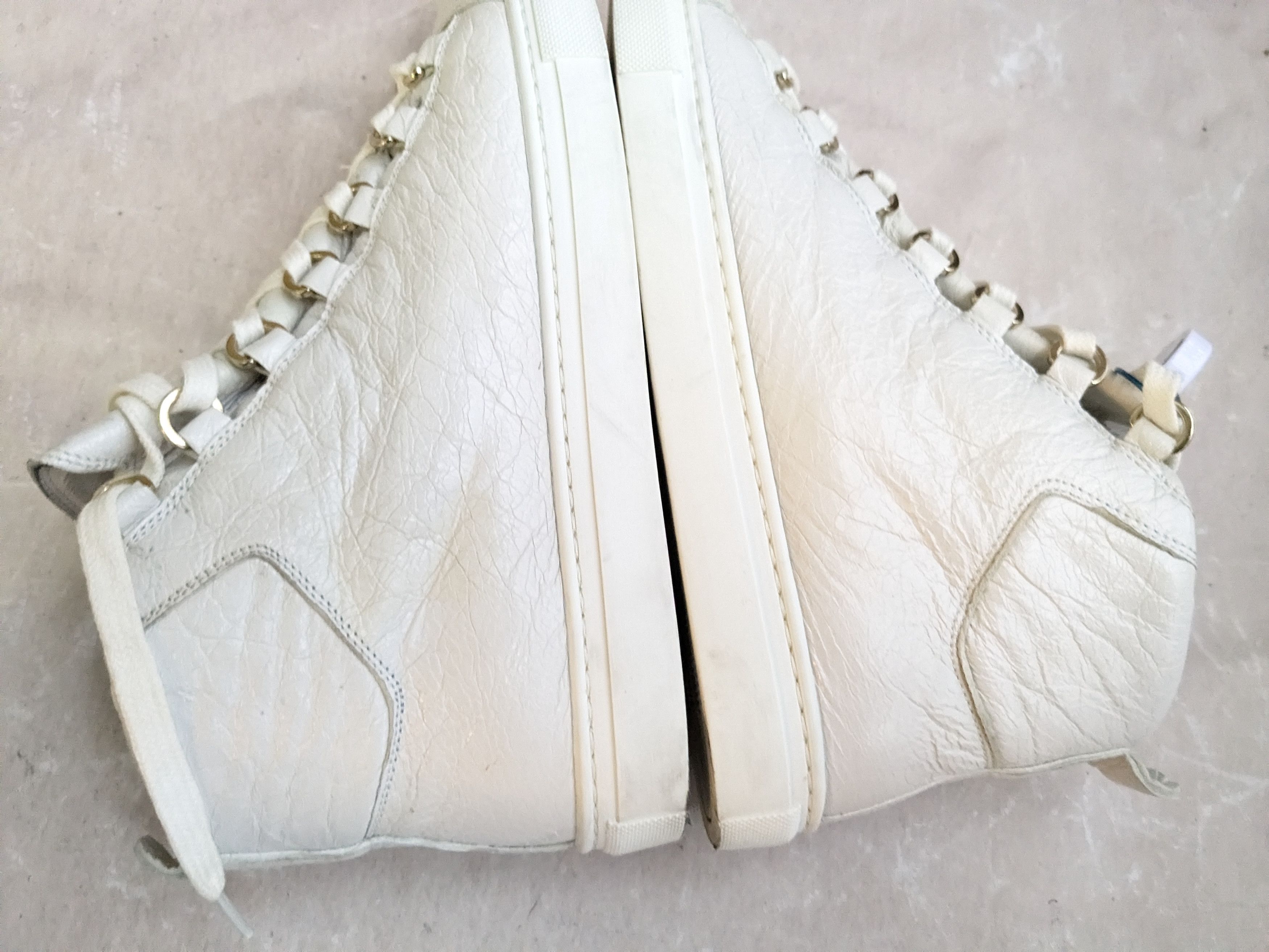 Balenciaga Balenciaga Arena White 7 Leather High Tops Lace Up Size US 7 / EU 40 - 11 Thumbnail