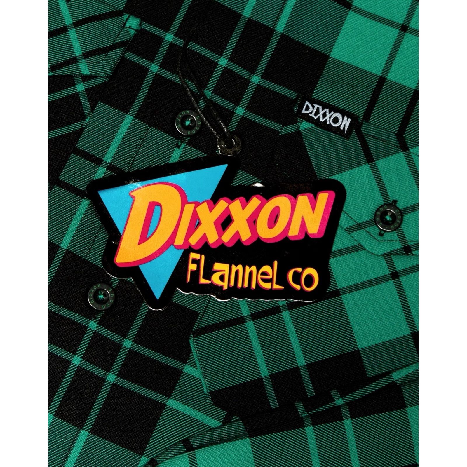 Vintage Dixxon Flannel The Bogus Flannel Shirt Men 2XL Green Black Plaid Button-Up Long Sleeve Modern Metal Theme Regular Collar Down Size US XXL / EU 58 / 5 - 2 Thumbnail