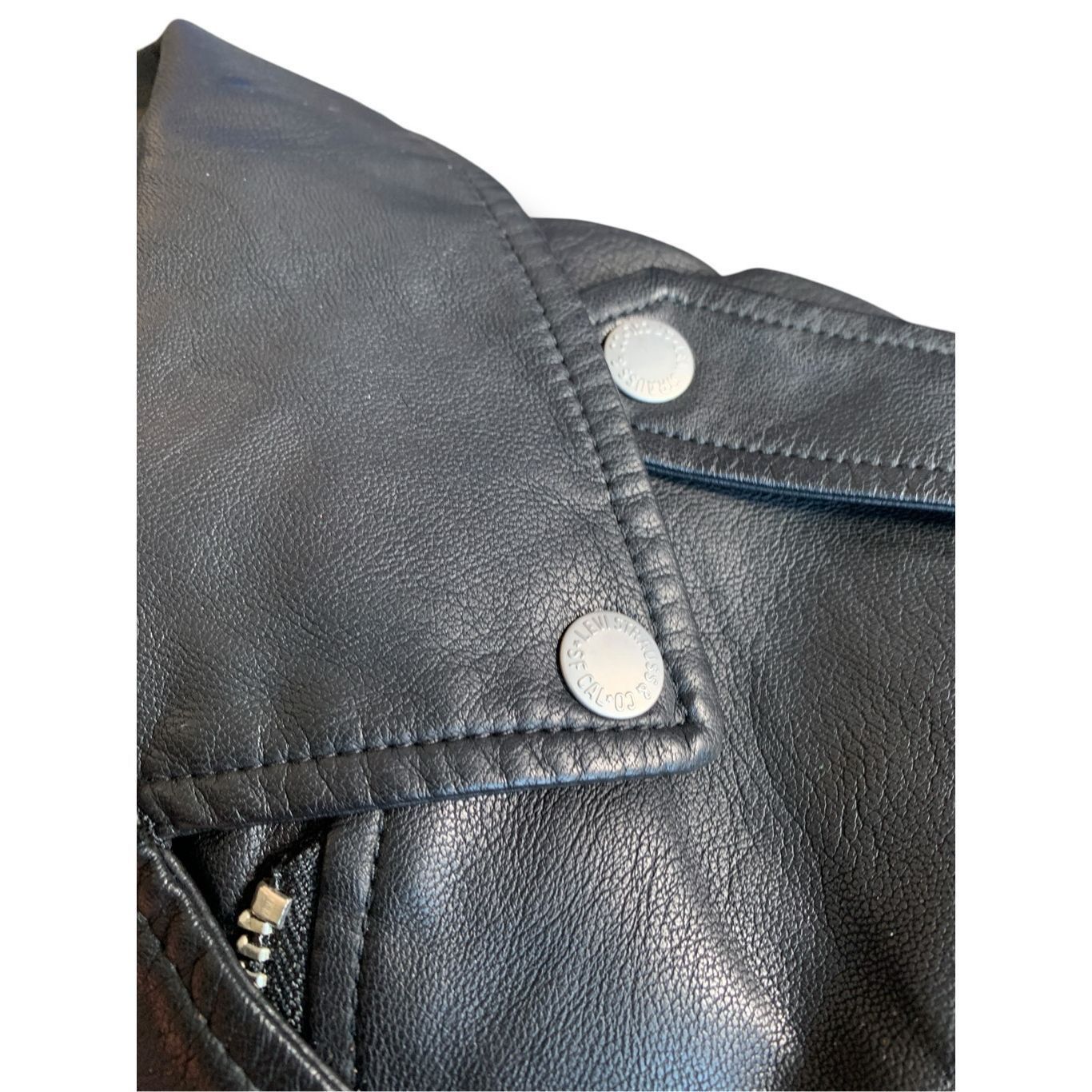 Levi's Levi’s NWT Faux Leather Moto Jacket Black Ribbed Hem Asymmet Size XL / US 12-14 / IT 48-50 - 5 Thumbnail