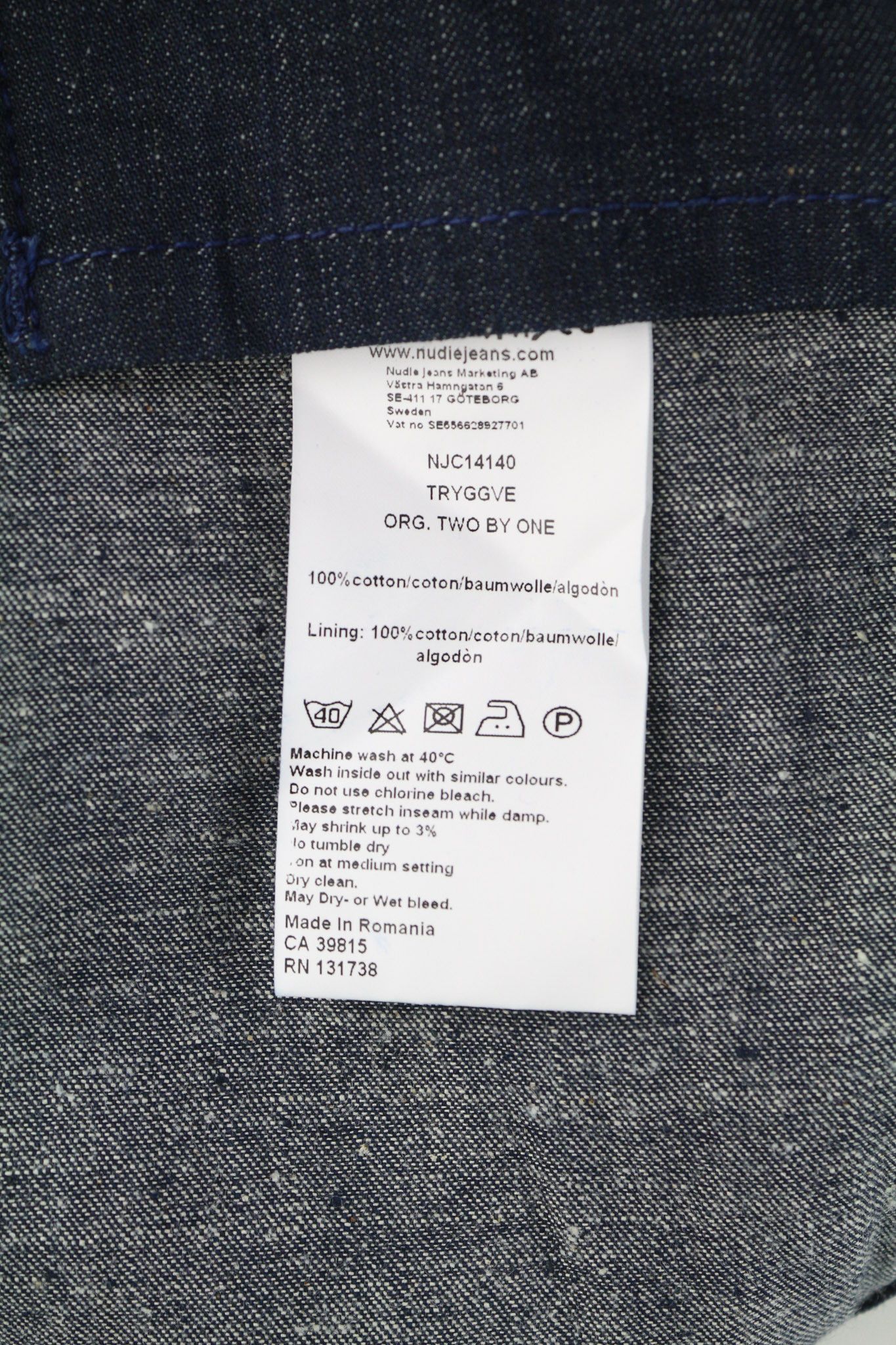 Nudie Jeans TRYGGVE M Organic Dark Denim Polo Neck Jacket 81948 Size US M / EU 48-50 / 2 - 7 Thumbnail