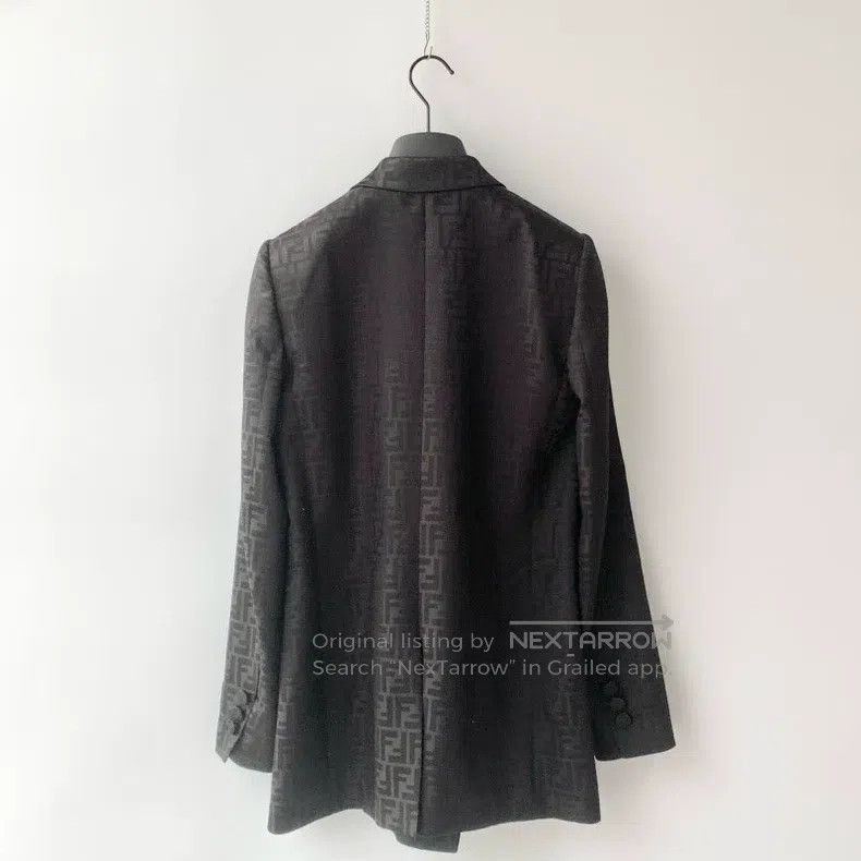 Fendi Fendi Dark Pattern Monogram Logo Printed Blazer Jacket Size XS / US 0-2 / IT 36-38 - 7 Thumbnail