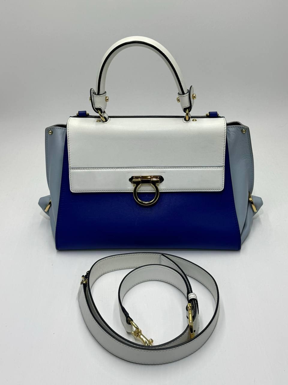 Salvatore Ferragamo Salvatore Ferragamo Medium Sofia Leather Satchel Size ONE SIZE - 1 Thumbnail