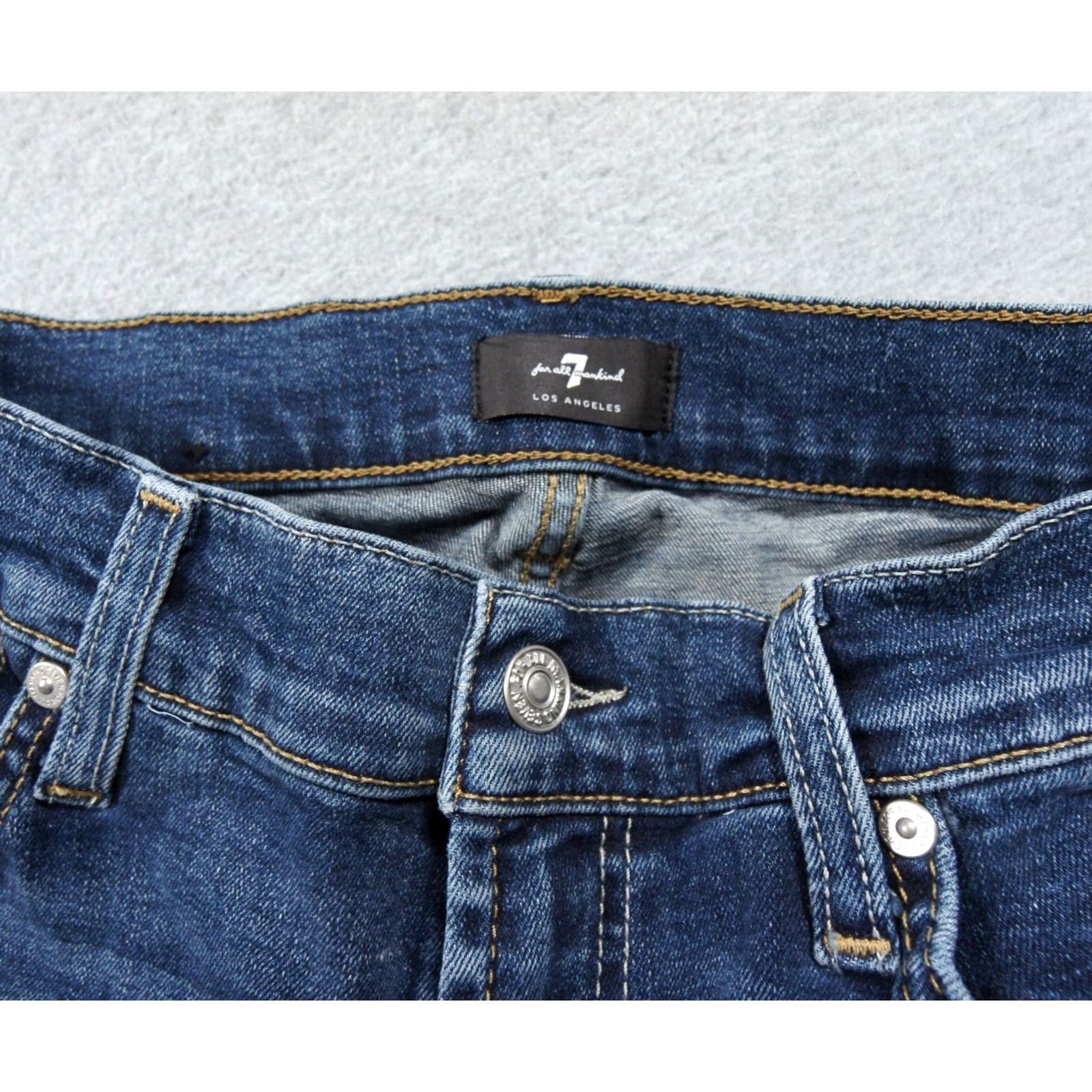 7 For All Mankind 7 for all Mankind Jeans Mens 32x28 Blue Denim Slimmy Stretch Casual Adult Size US 32 / EU 48 - 4 Thumbnail