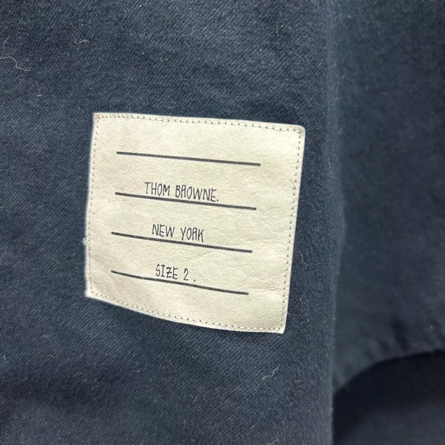 Thom Browne THOM BROWNE 99 New Navy Blue 4 Bar Logo Shirt Size 2 Size US M / EU 48-50 / 2 - 3 Thumbnail