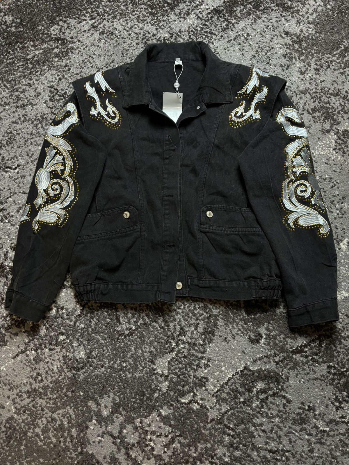 Japanese Brand × Vintage Streetwear Jacket Women Retro Embroidered Hot Drill Jacket Size M / US 6-8 / IT 42-44 - 1 Thumbnail