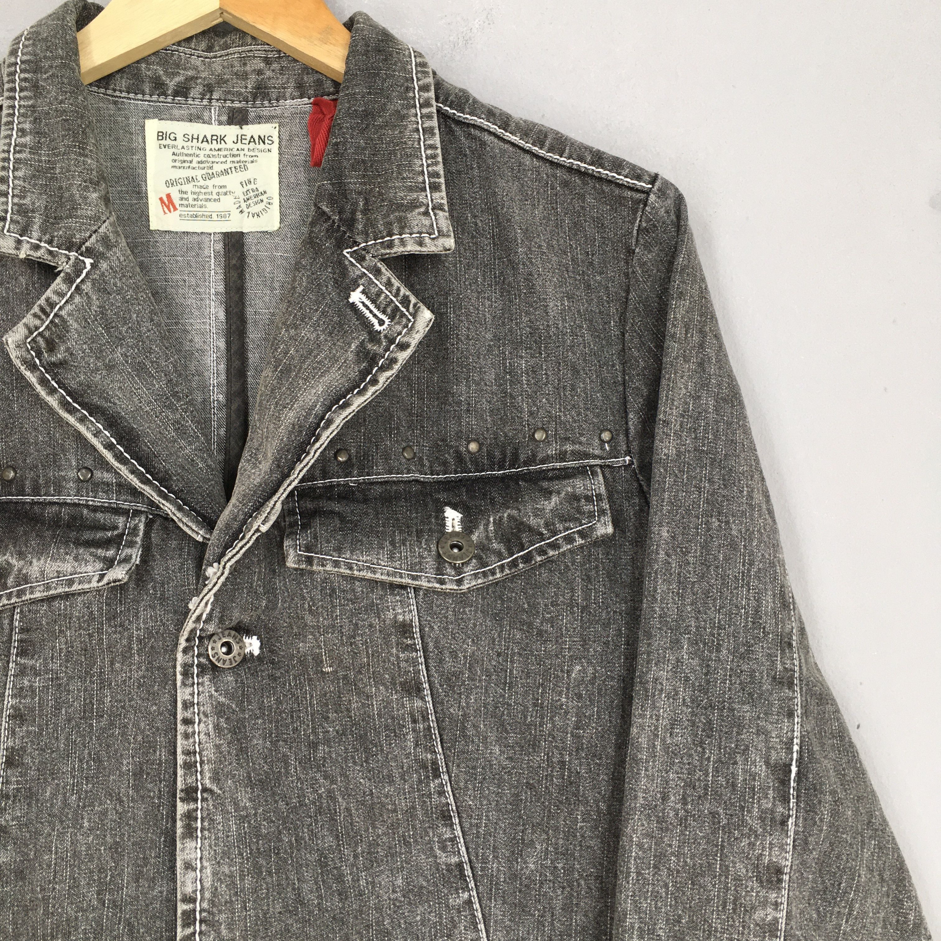 KOJIMA GENES Vintage Big Shark Denim Workers Black Jeans Jacket Medium Size US M / EU 48-50 / 2 - 2 Thumbnail