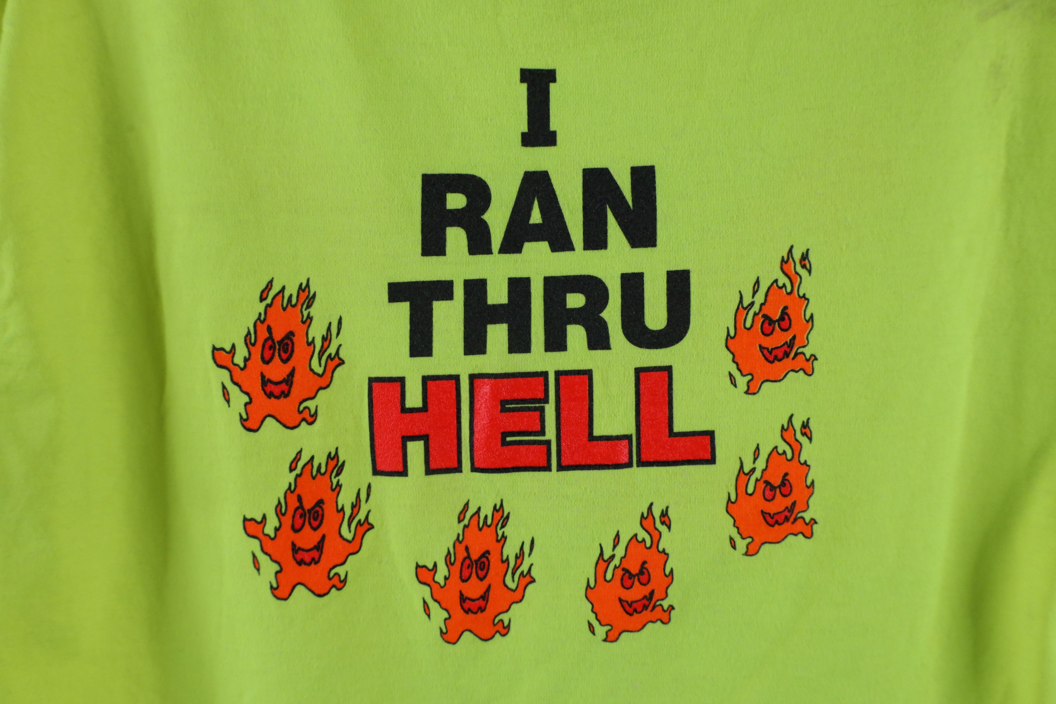 Vintage Vintage Race Run Thru Hell Michigan Short Sleeve T-Shirt Size US S / EU 44-46 / 1 - 9 Thumbnail