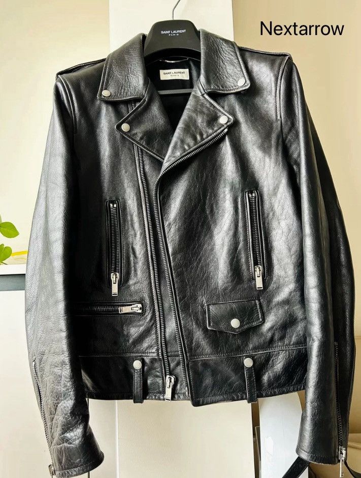 Saint Laurent Paris × Yves Saint Laurent Saint Laurent 18fw logo LO1 leather jacket 2412-Nextarrow Size US M / EU 48-50 / 2 - 1 Thumbnail