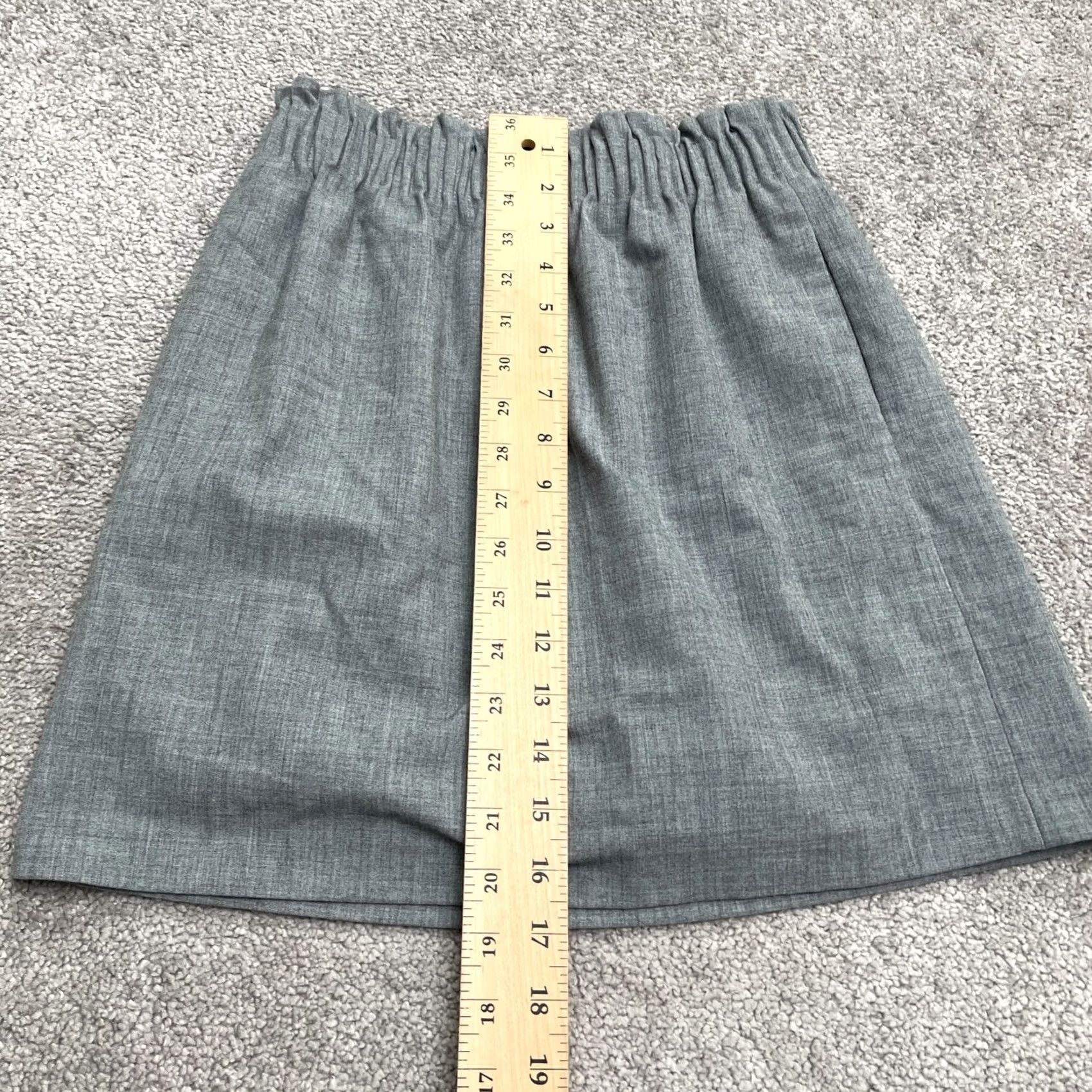 J.Crew J.Crew Mercantile Skirt Womens 00 Gray Elastic Waist Pleated Pencil Short 00s Mens Women Girls Size 24" / US 00 / IT 34 - 7 Thumbnail