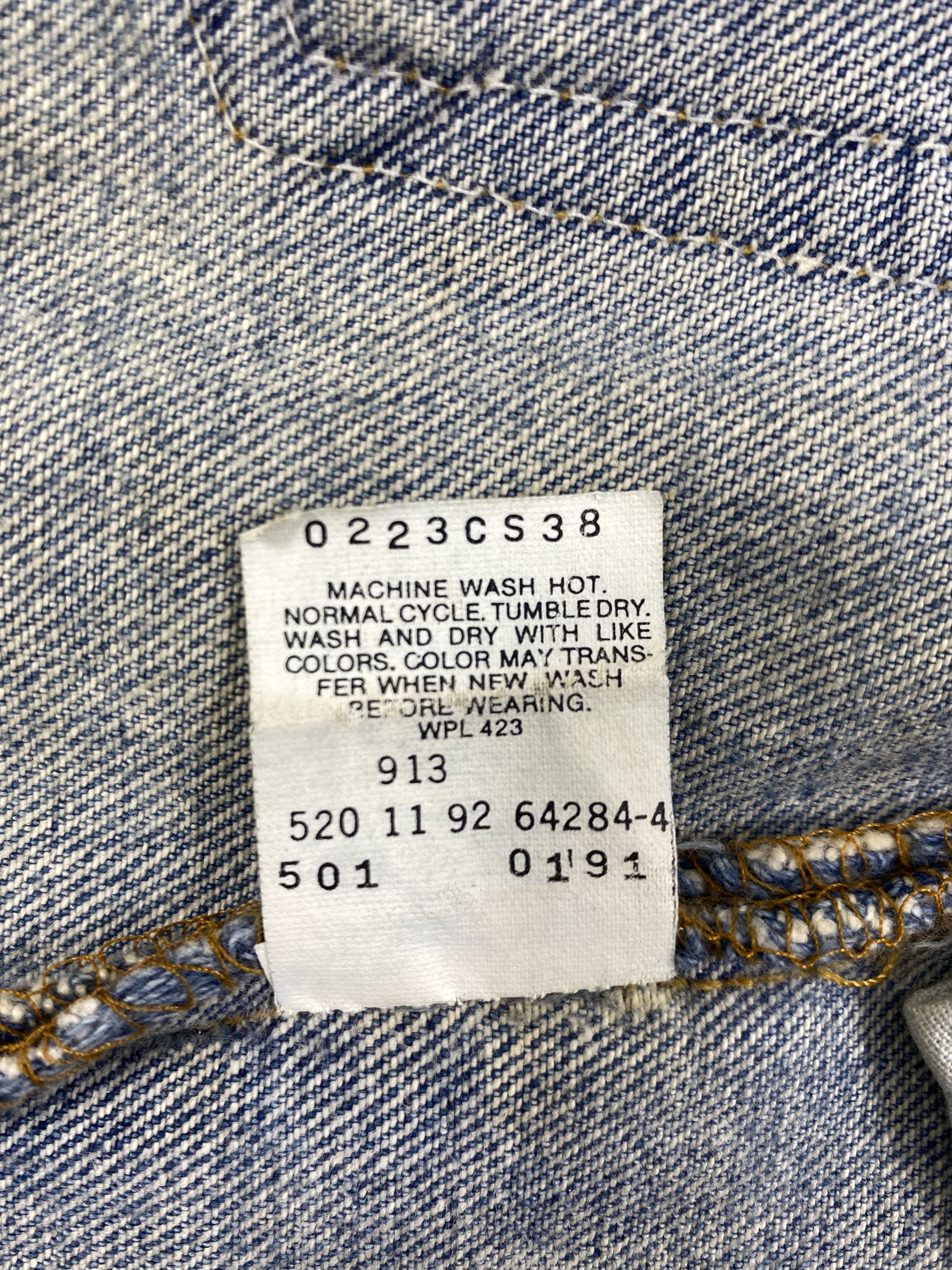 Japanese Brand Dirty Light Blue Vintage Levis 501 USA Jeans 33x29 - JN3176 Size US 33 - 10 Thumbnail