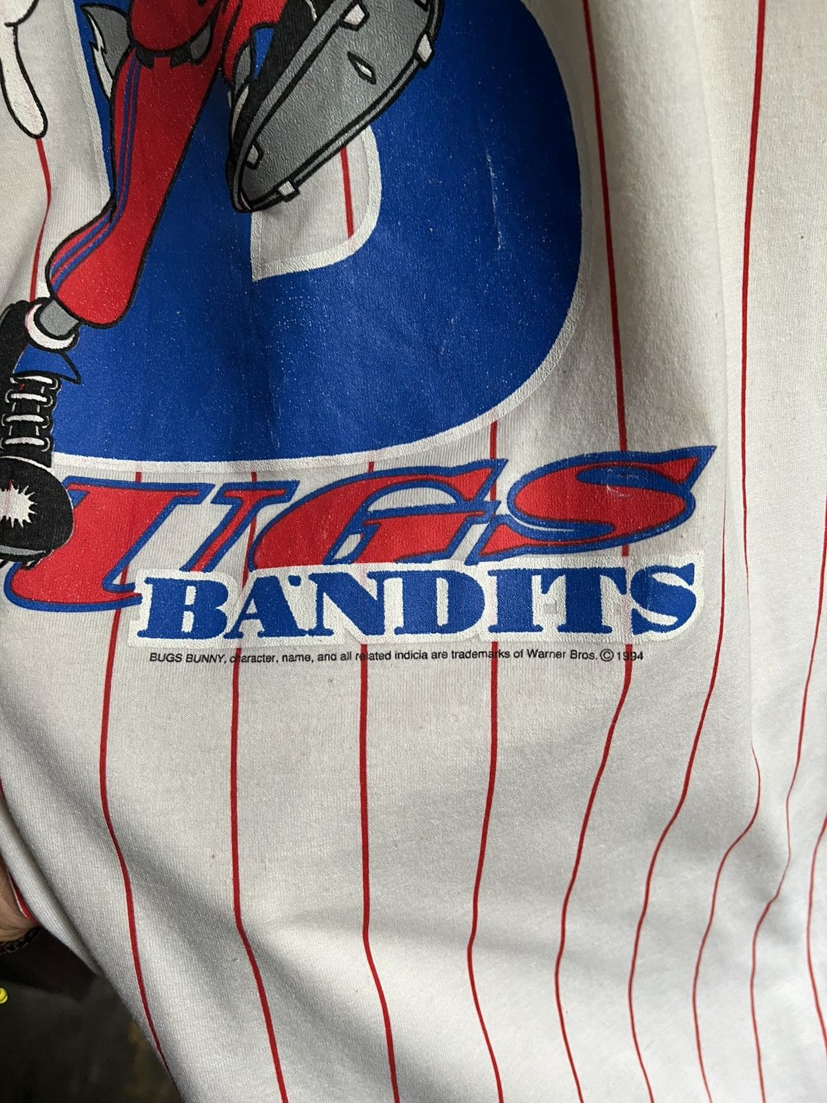 Warner Bros 1994 Bugs Bunny Bandits Looney Tunes MLB Tee Size US XXL / EU 58 / 5 - 3 Thumbnail