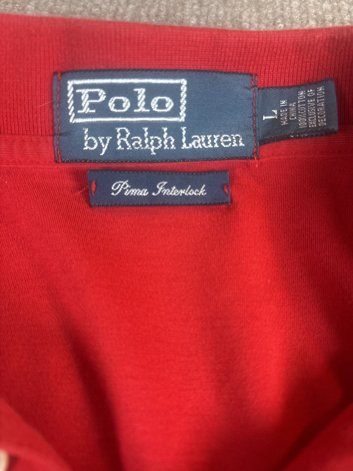 Polo Ralph Lauren Polo Ralph Lauren Red Pima Interlock Polo (L) Size US L / EU 52-54 / 3 - 3 Thumbnail
