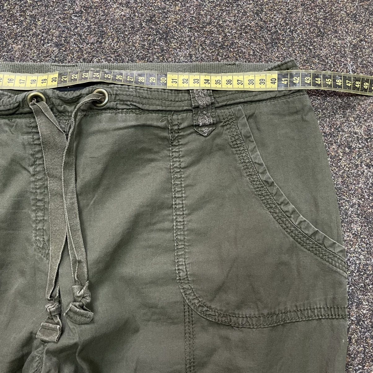 Vintage Vintage Y2K Baggy Cargo Pants Olive Green Workwear Faded L Size 32" / US 10 / IT 46 - 6 Thumbnail