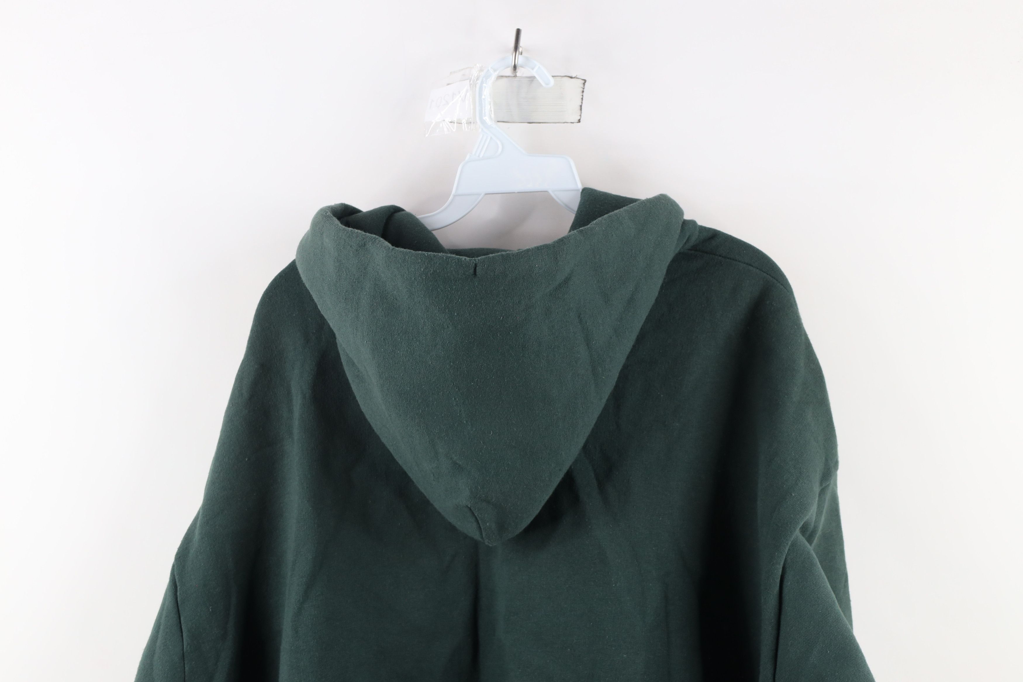 Vintage Vintage 90s Streetwear Full Zip Hoodie Sweatshirt Green Size 3XL / US 20-22 - 9 Thumbnail