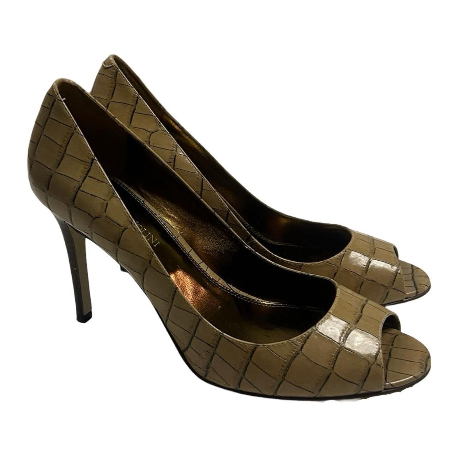 Vintage Y2k heels peep toe Enzo angiolinisz 8 leather Size US 8 / IT 38 - 3 Thumbnail