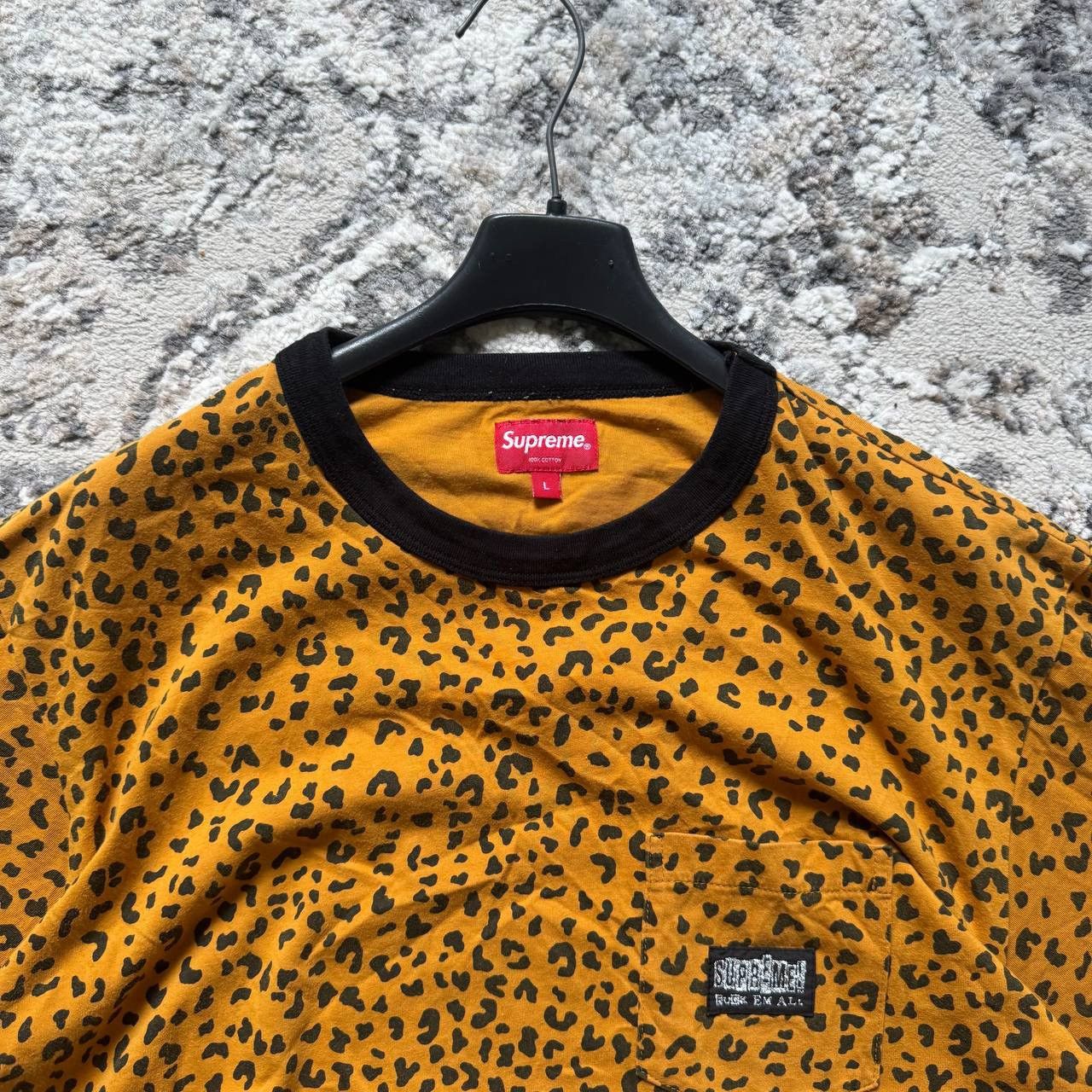 Supreme SUPREME Leopard Fuck Em All Pocket Tee Size US L / EU 52-54 / 3 - 4 Thumbnail