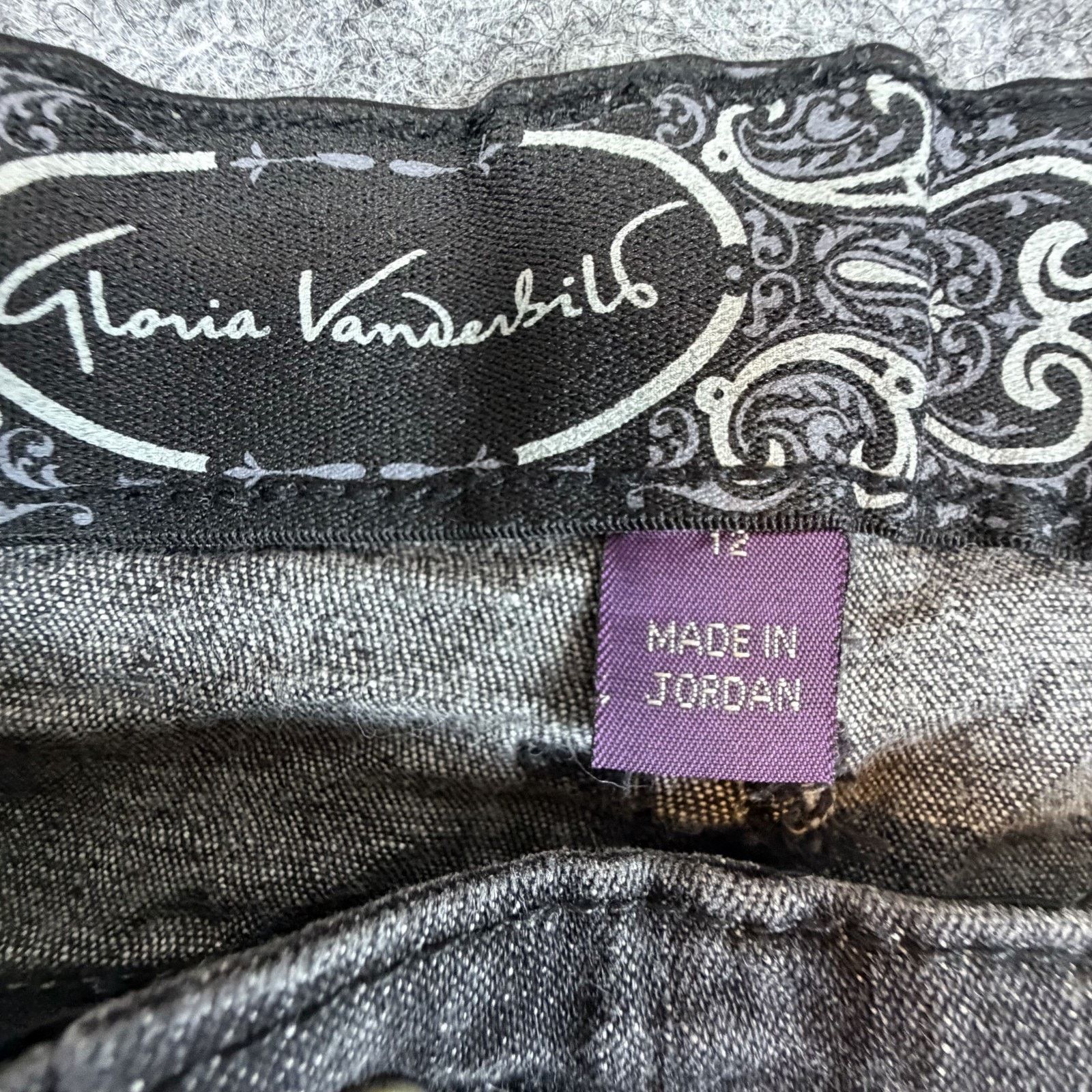Gloria Vanderbilt Y2K Gloria Vanderbilt Amanda Jeans Womens 12 Black Denim Size 32" / US 10 / IT 46 - 7 Thumbnail