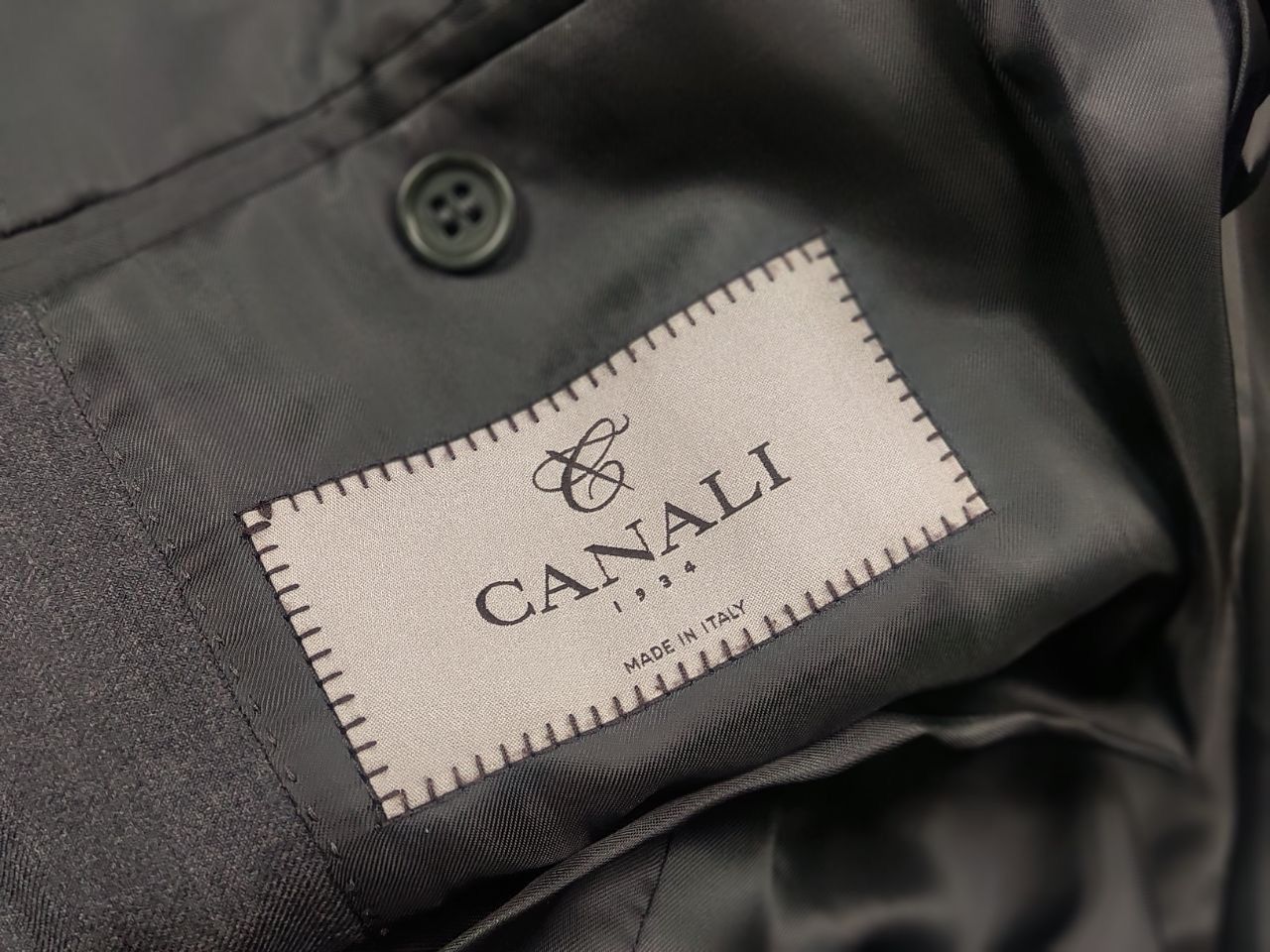 Canali Canali Italy Design 2 button Business Classic Suit Gray wool Size 50R - 17 Thumbnail
