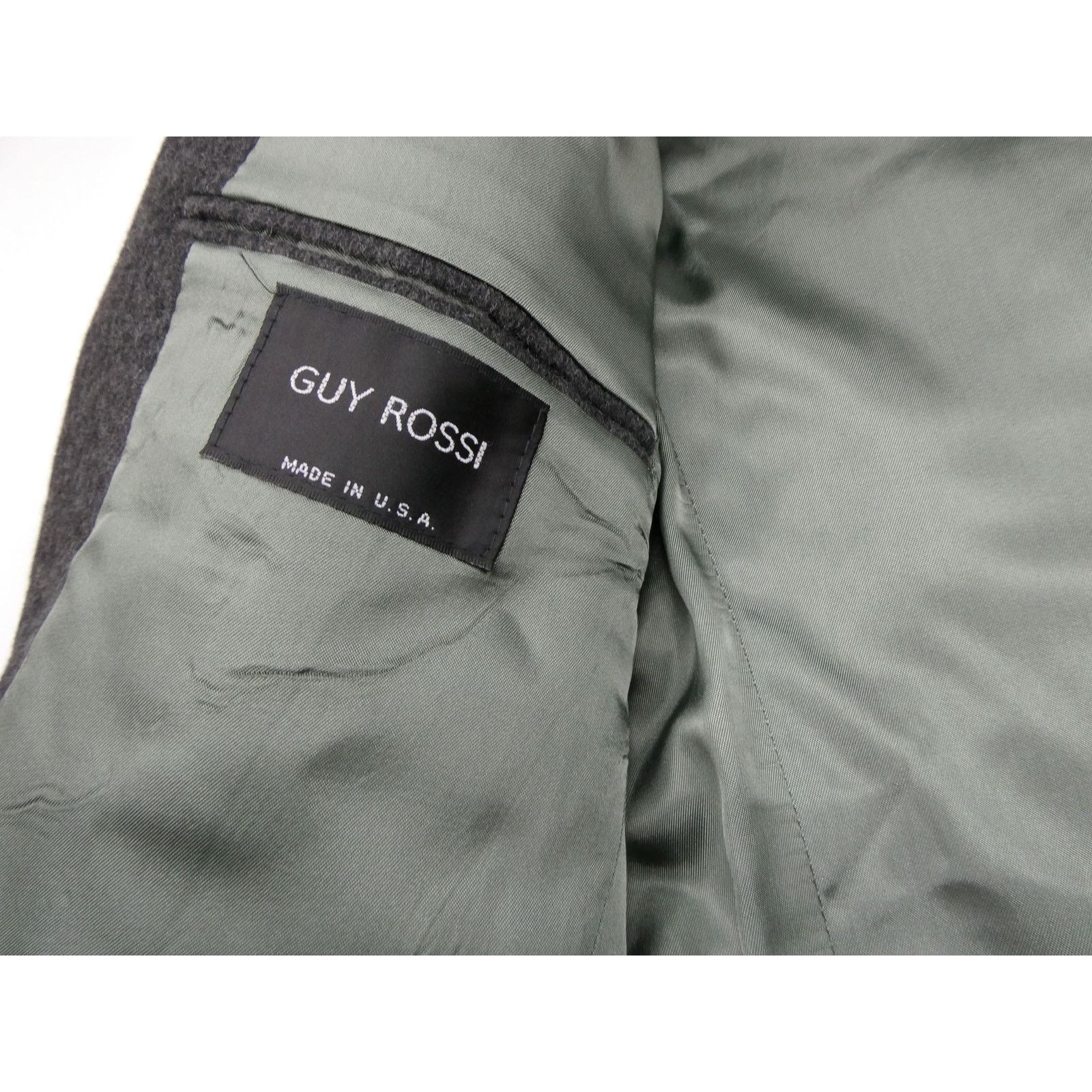 Guy Rover Guy Rossi Made in USA sport coat, dark gray wool, 40R, NEW Size 40R - 3 Thumbnail