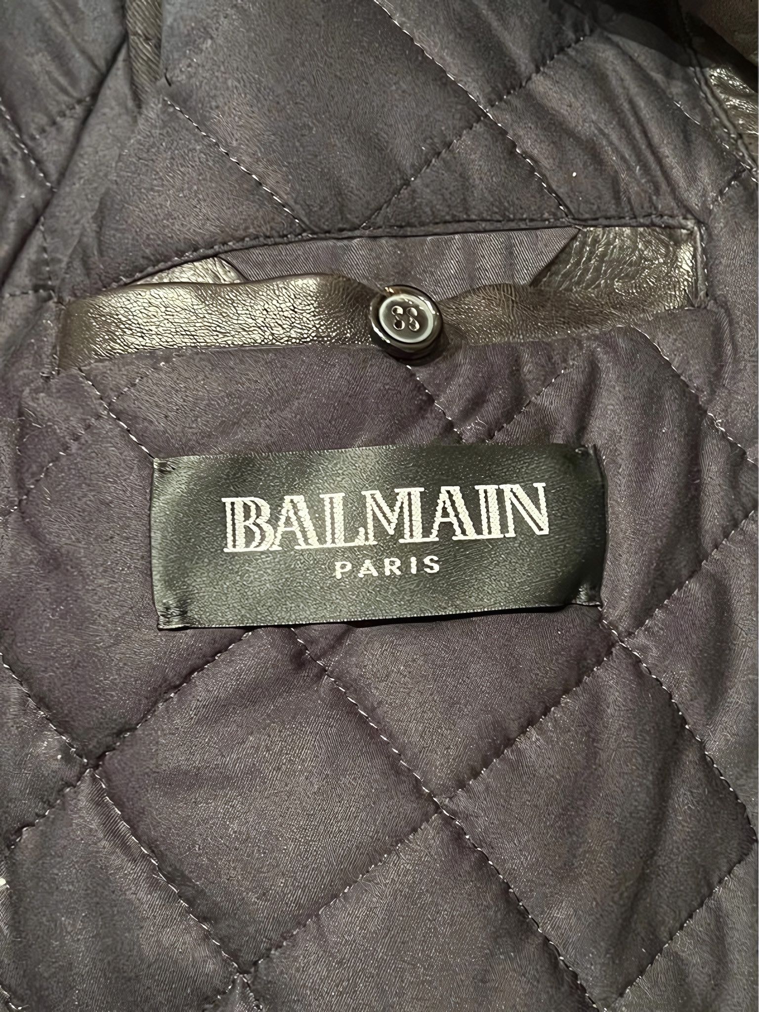 Balmain CALF SKIN LEATHER BIKER BOMBER JACKET Size US M / EU 48-50 / 2 - 5 Thumbnail