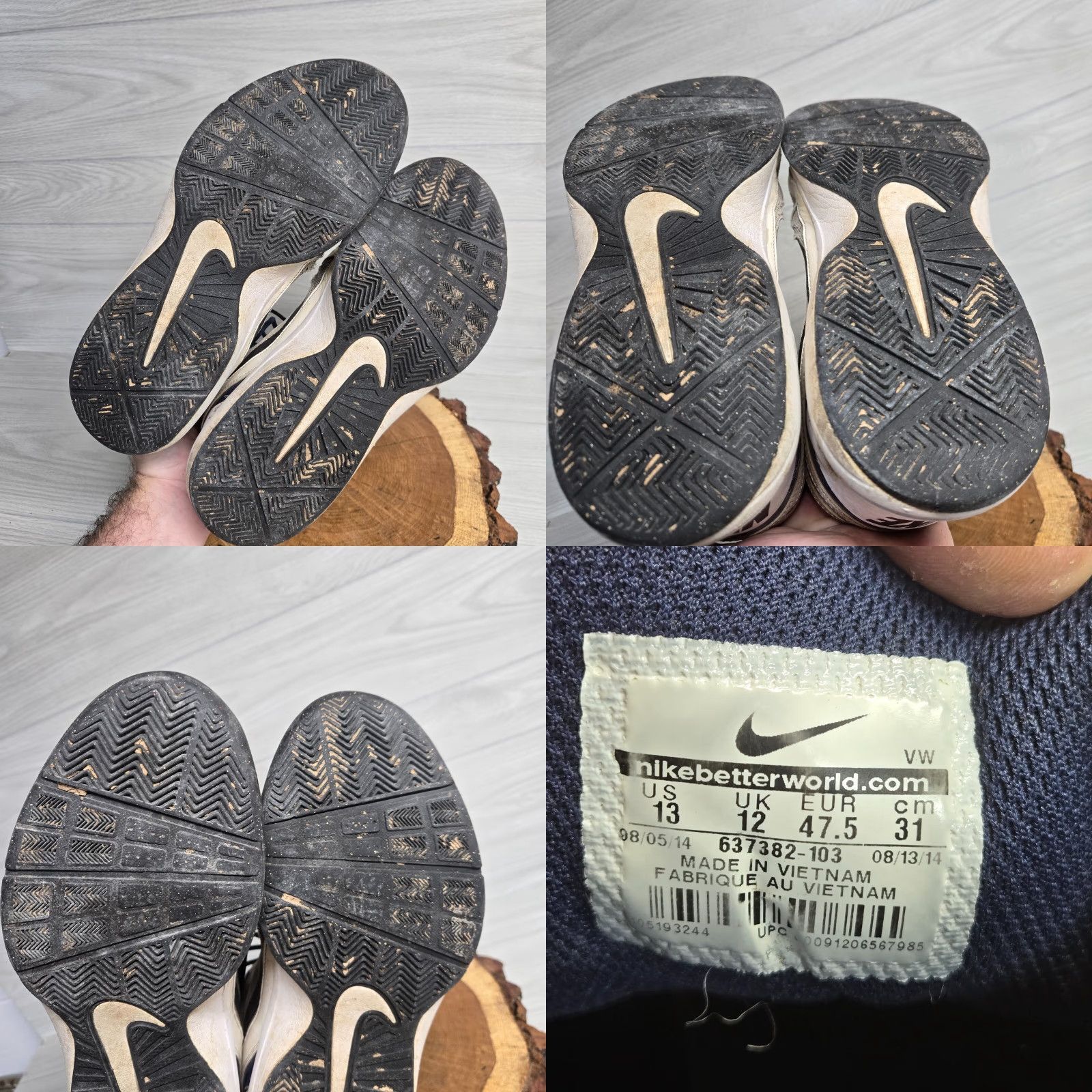 Nike Nike Overplay VIII Low Top Basketball Shoes White Blue 637382-103 Adult Men's 13 Nike Overplay Viii Size US L / EU 52-54 / 3 - 8 Thumbnail