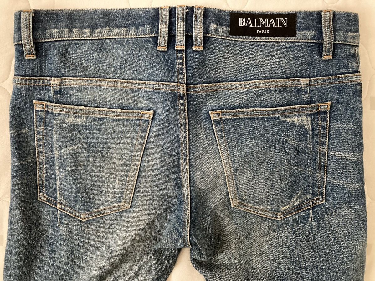 Balmain BALMAIN PARIS Distressed Skinny Jeans Size US 30 / EU 46 - 13 Thumbnail