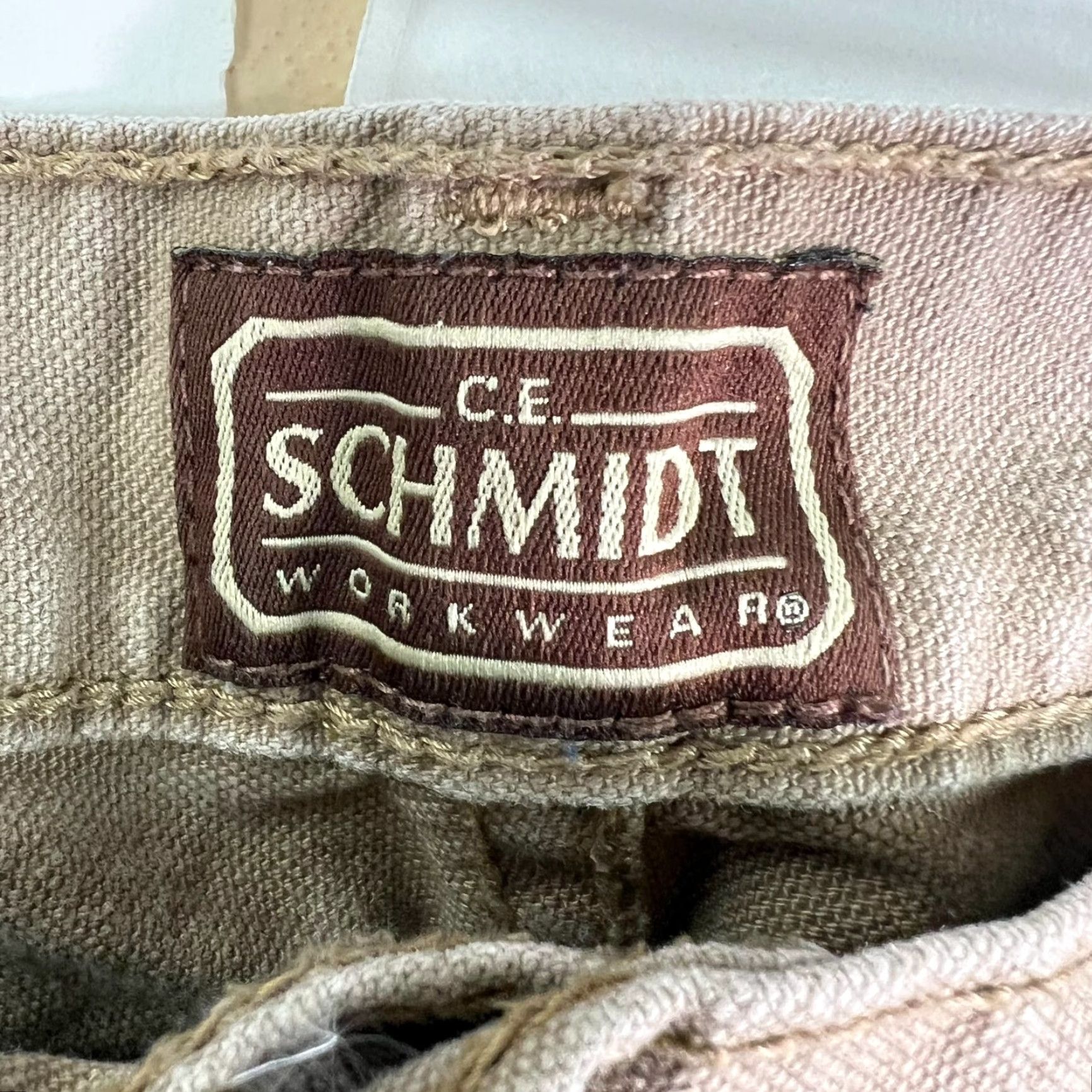 Vintage VINTAGE C.E. Schmidt Carpenter Work Pants Jeans Mens Size 40 Tan Distressed Cotton Cargo 32-in Inseam Size US 40 / EU 56 - 4 Thumbnail