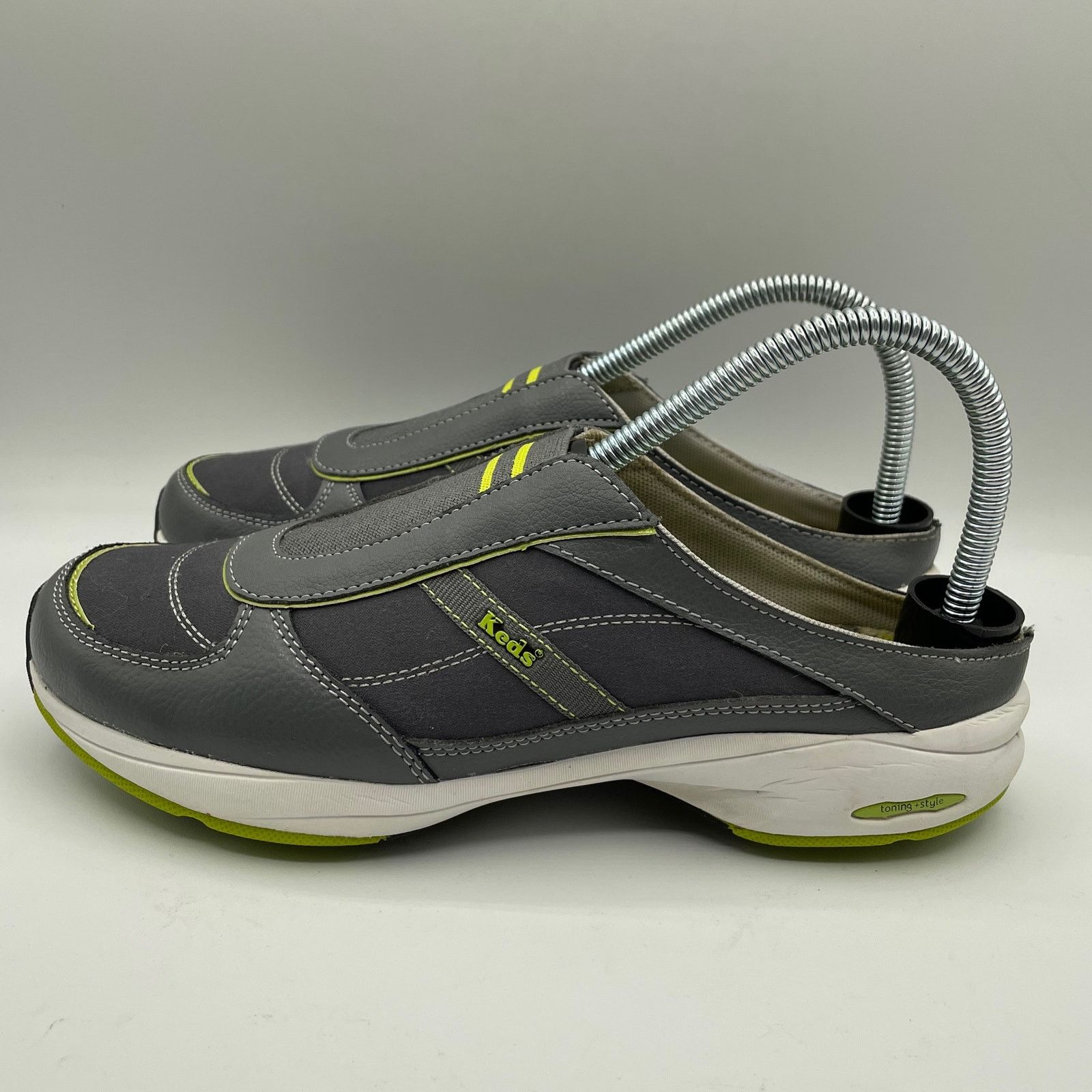 Keds Keds Savvy Mule Slip On Shoes Walking Gray Green Womens 8 Size US 8 / IT 38 - 2 Thumbnail