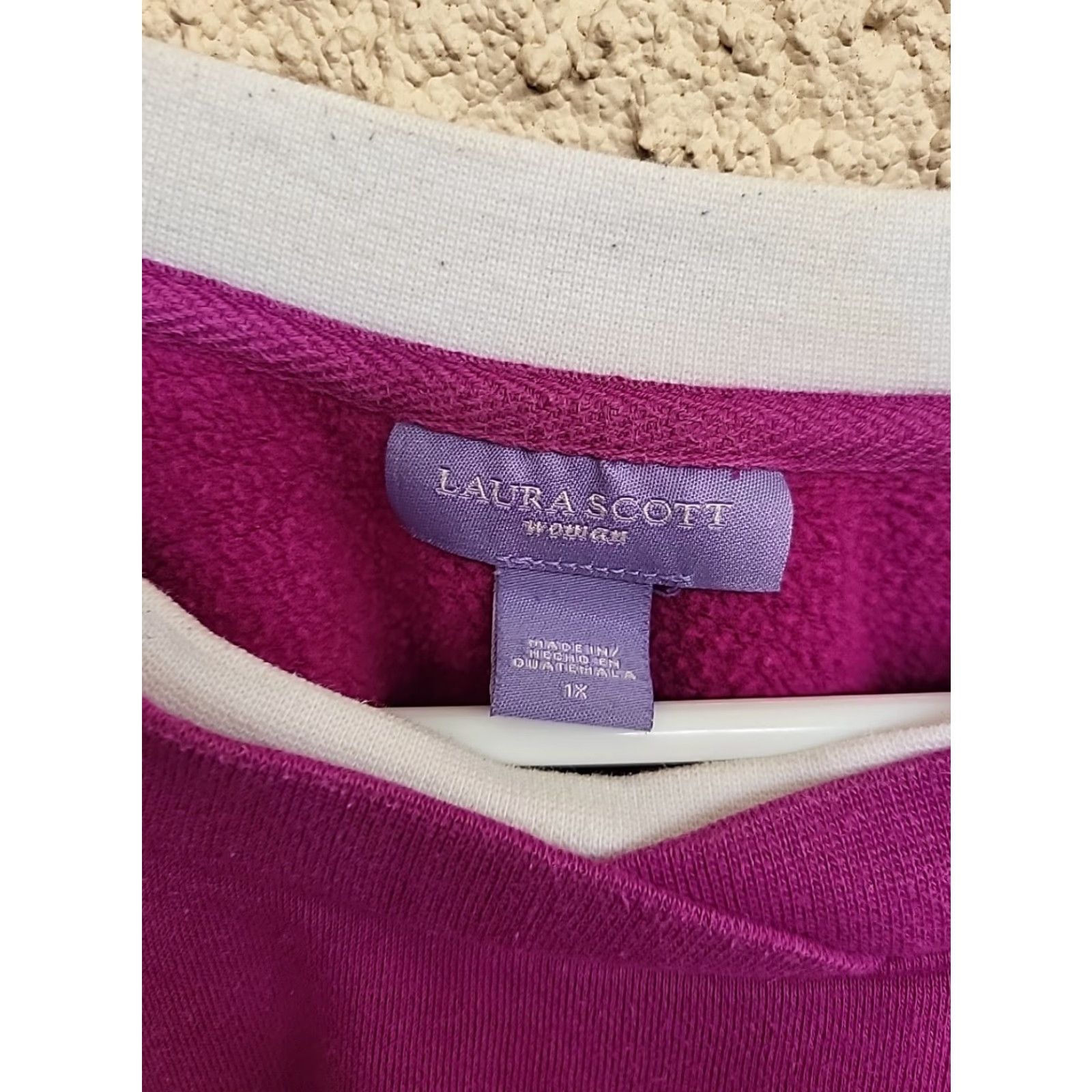 Vintage VINTAGE Laura Scott Sweatshirt Pullover 1X 80/20 Purple Women XL Crew Neck Long Sleeve Size XL / US 12-14 / IT 48-50 - 2 Thumbnail