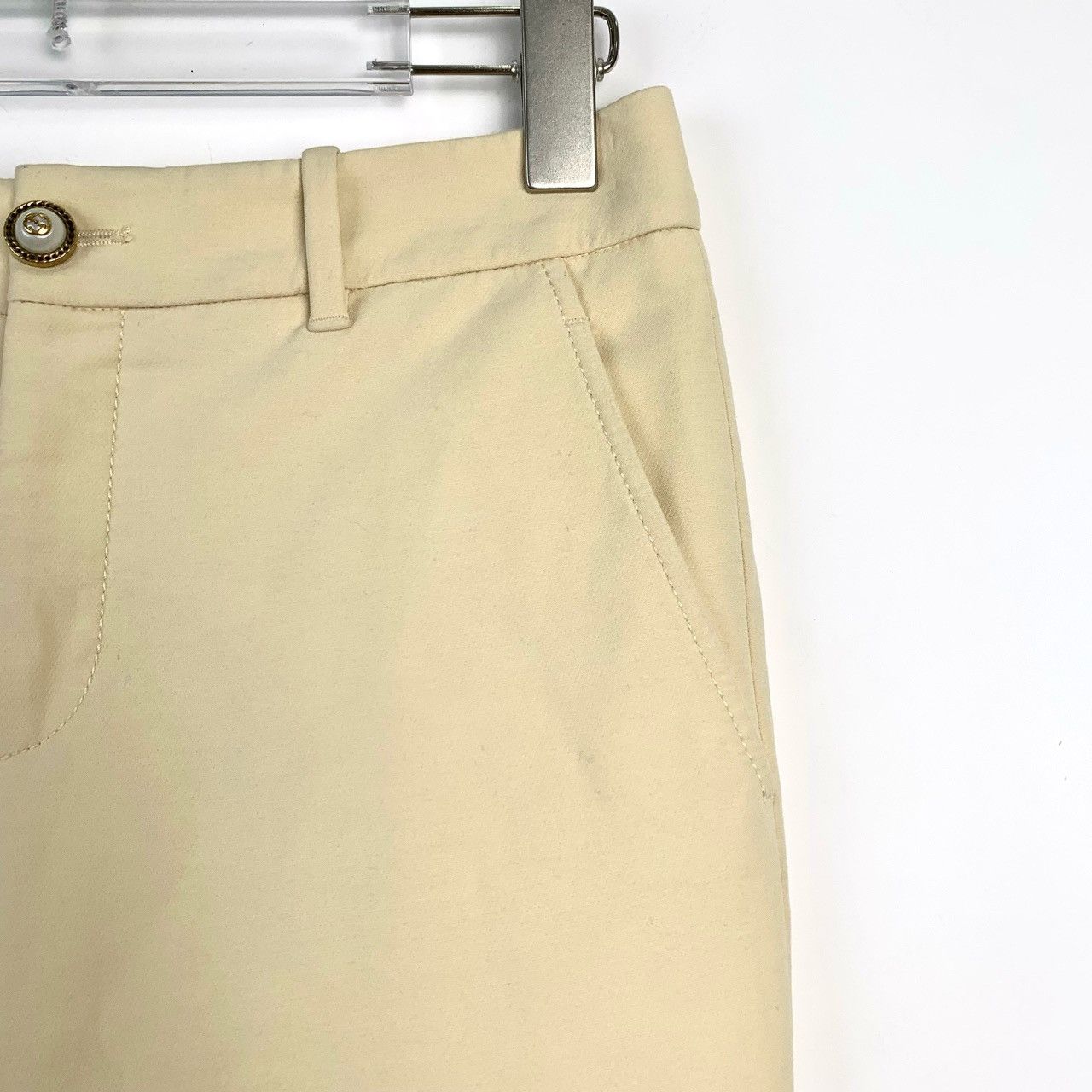 Gucci Gucci Lace-Trimmed Beige Pencil Pants Size 26" / US 2 / IT 38 - 3 Thumbnail