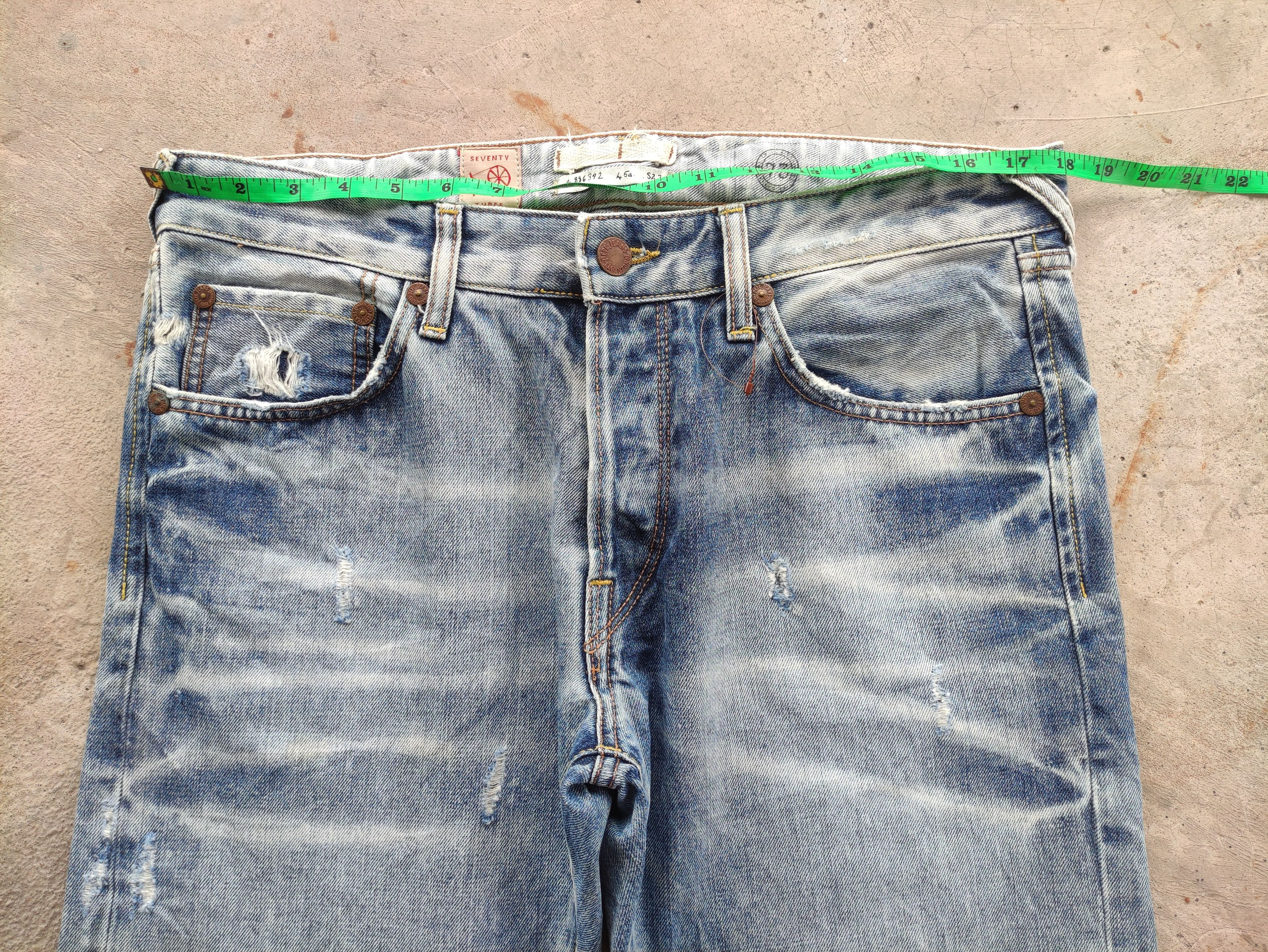 Pepe Jeans Vintage Pepe Jean London Button Distressed Faded Denim Size US 36 / EU 52 - 5 Thumbnail