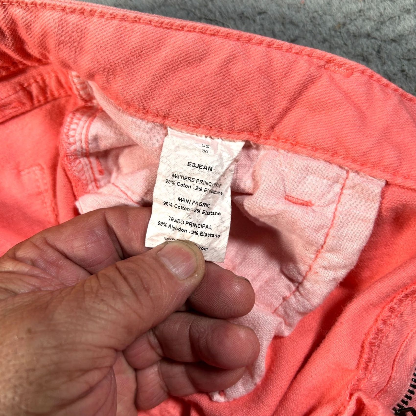 Vintage Manoush Jeans Women Size 31x32 Pink Wide-Leg Low Rise Cotton Blend Zip Fly Embroidered 5-Pocket Women Size 24" / US 00 / IT 34 - 4 Thumbnail