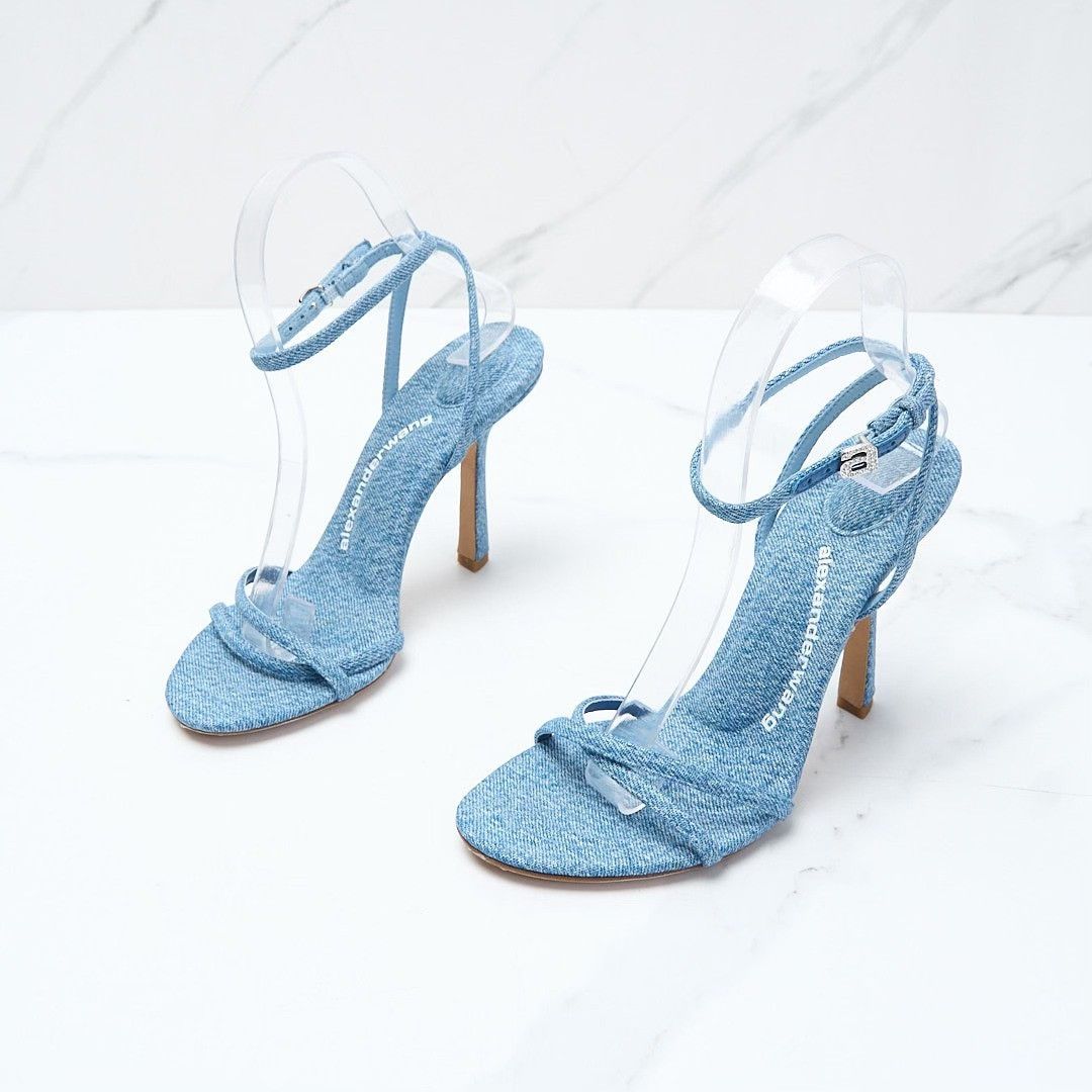 Alexander Wang Alexander Wang Women's Denim Cross Sandals Size US 8 / IT 38 - 1 Thumbnail