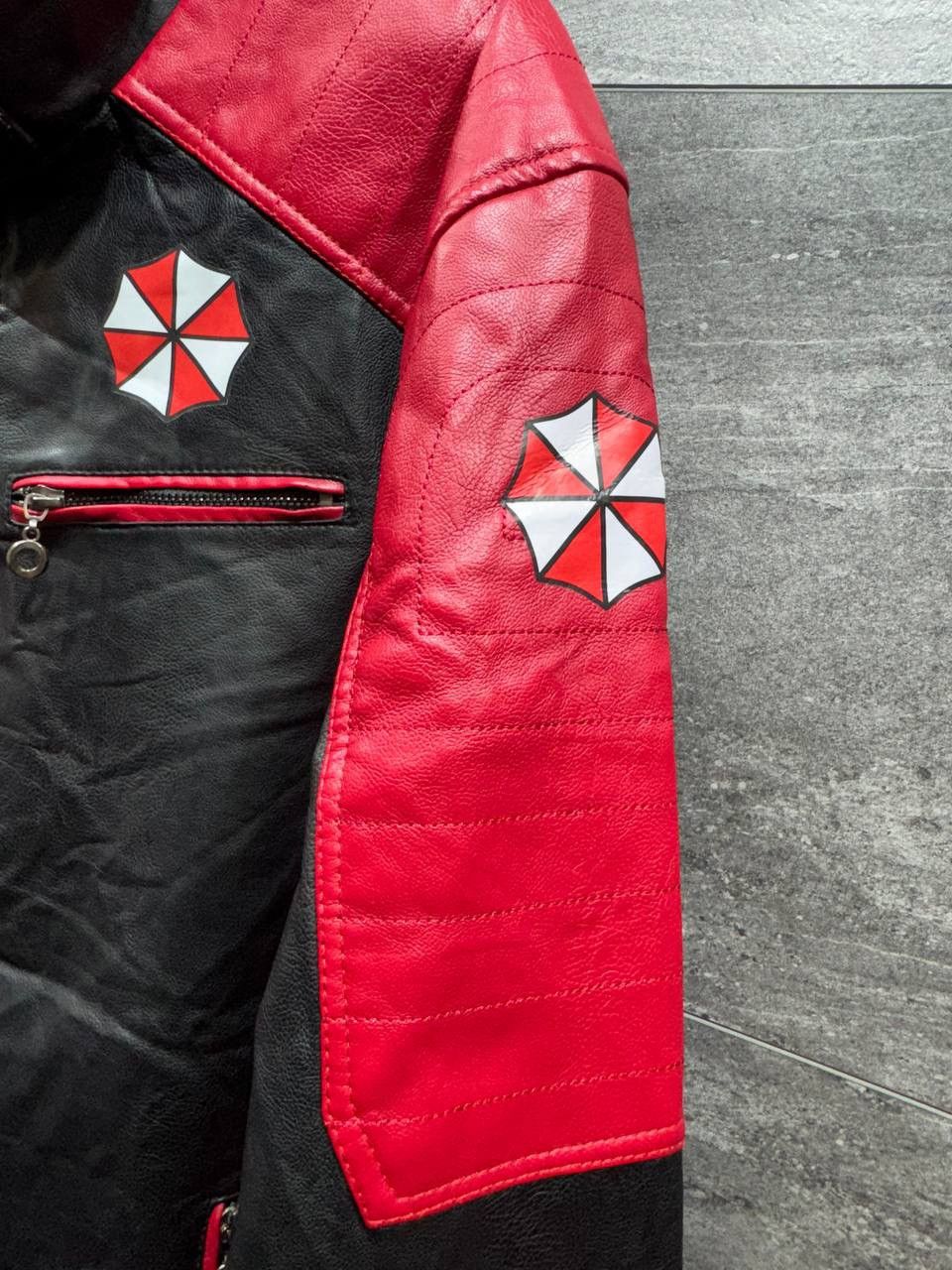 Other Faux Leather Resident Print Motorcycle Bomber Racing Jacket Size US XL / EU 56 / 4 - 3 Thumbnail