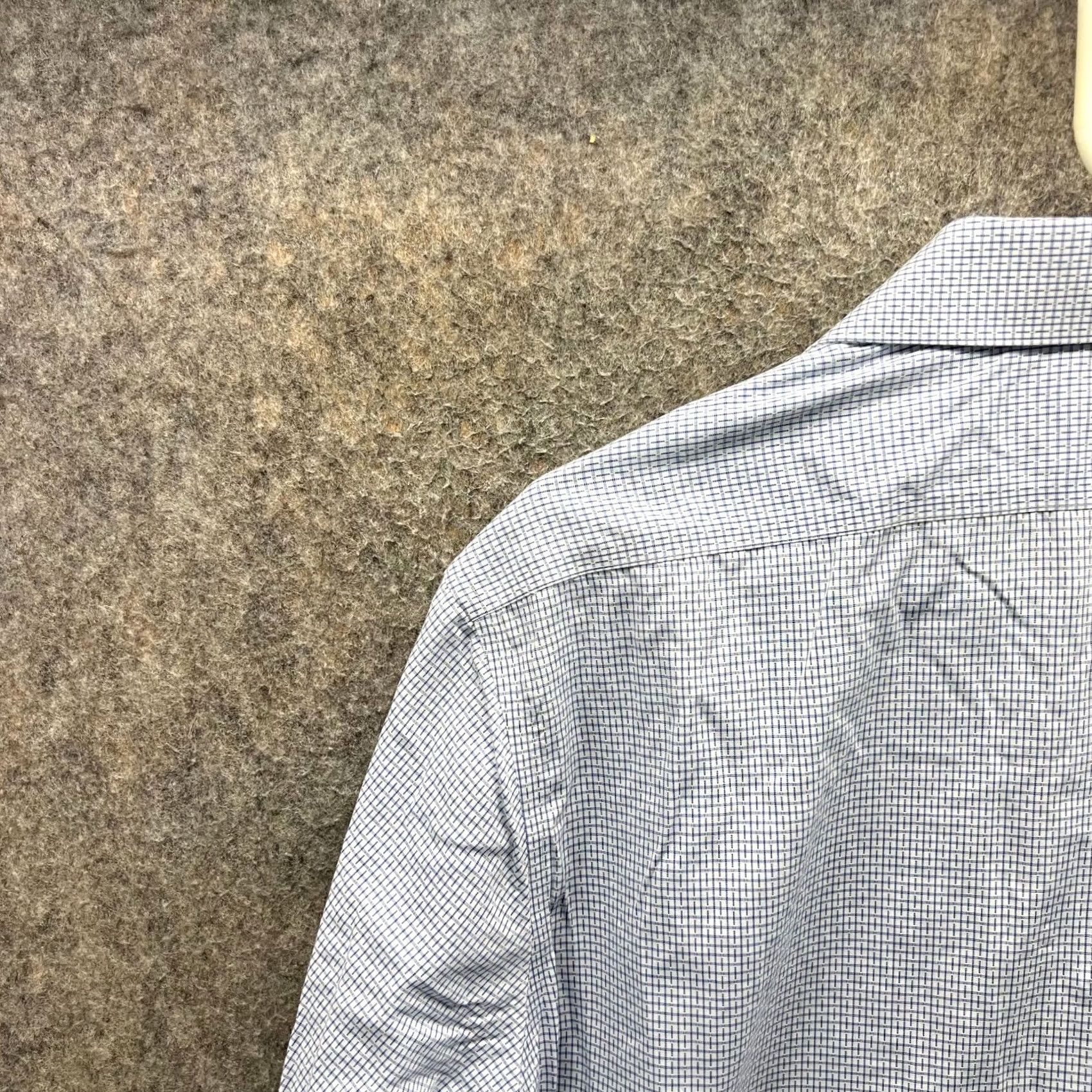 Calvin Klein VINTAGE Calvin Klein Shirt Mens 16 White Grey Button Down Performance Patterned Slim Size US L / EU 52-54 / 3 - 3 Thumbnail