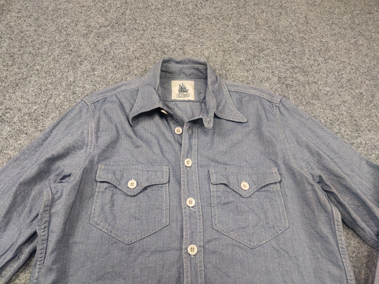 Captain Santors Captain Santors Italy Button Blue Heritage Workwear Shirt Size US S / EU 44-46 / 1 - 4 Thumbnail