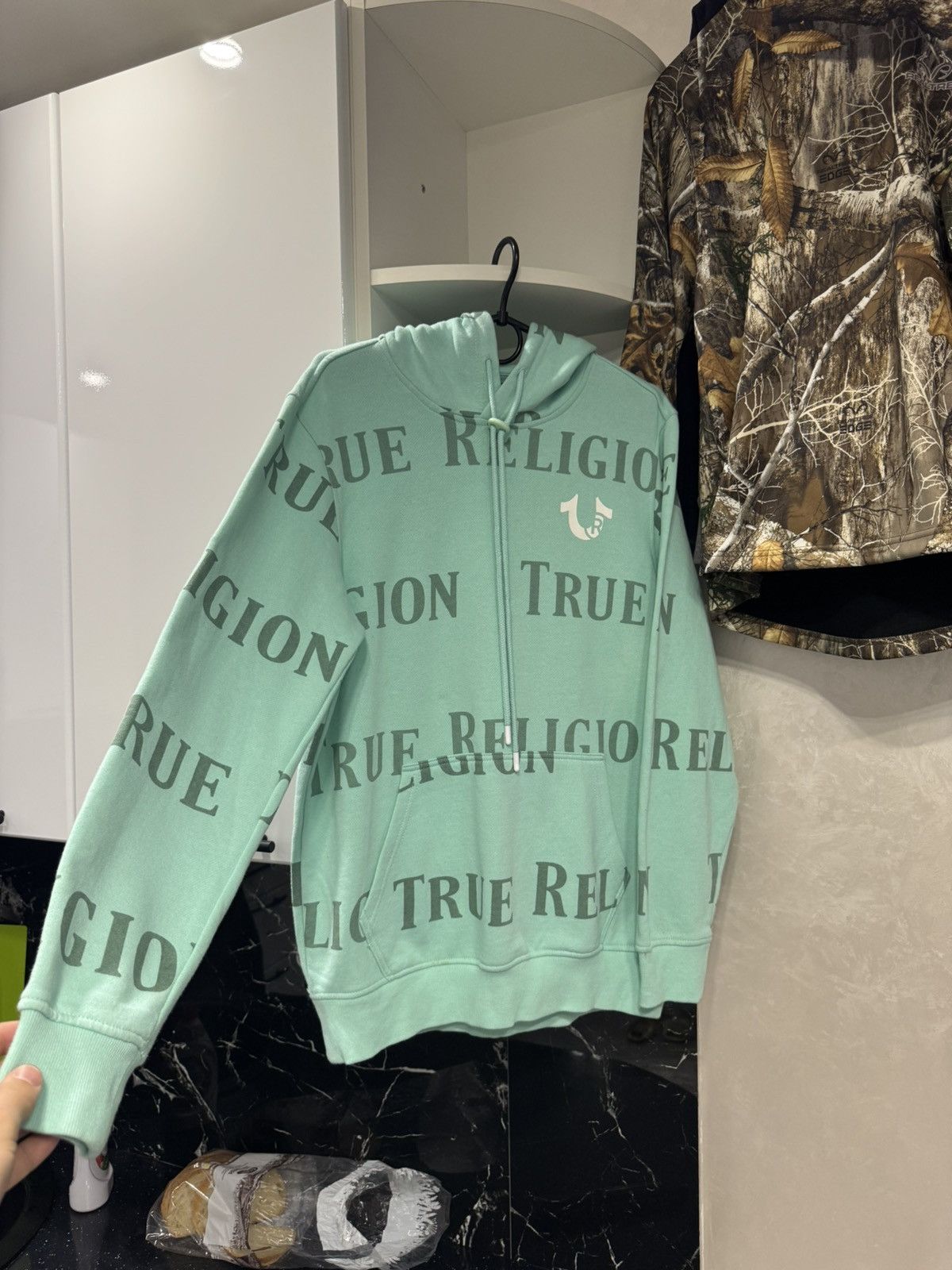 True Religion True Religion Vintage Y2k Fullprint Hoodie Monogram Hype Size US S / EU 44-46 / 1 - 2 Thumbnail
