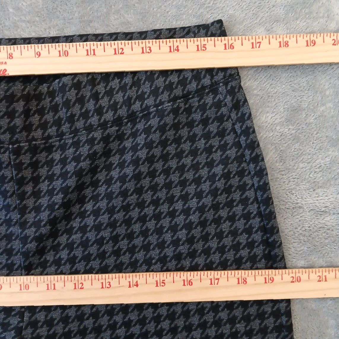 Vintage Maurices Ankle Pants Womens Large Black Gray Geometric Pull On Skinny 32x26 Regular MD 26 in Inseam Girls? Wait. Size 36" / US 14 / IT 50 - 2 Thumbnail