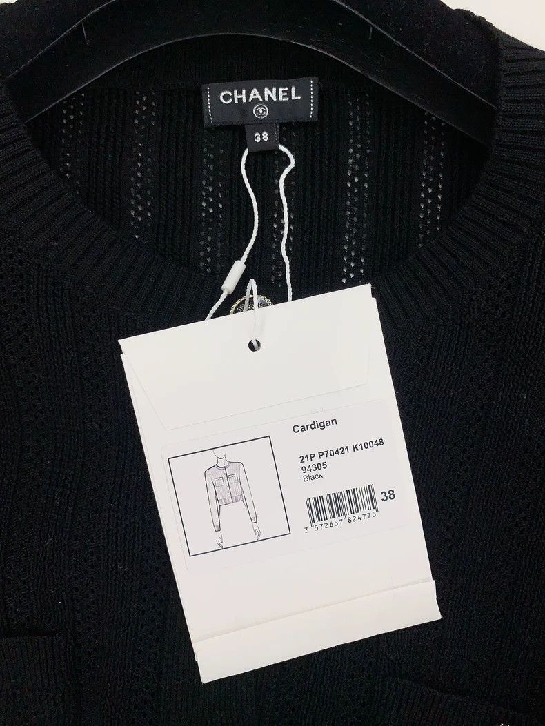 Chanel Chanel 21P black knitted cardigan jacket Size XS / US 0-2 / IT 36-38 - 3 Thumbnail