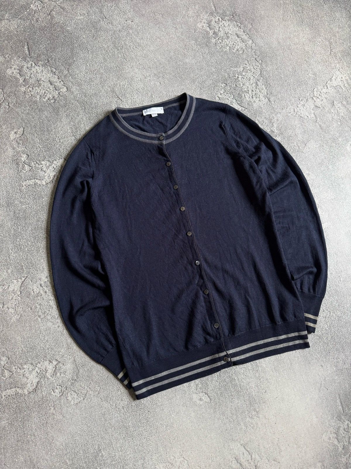 John Smedley John Smedley Merino Wool Cardigan Navy Size M Button Sweater Size M / US 6-8 / IT 42-44 - 2 Thumbnail