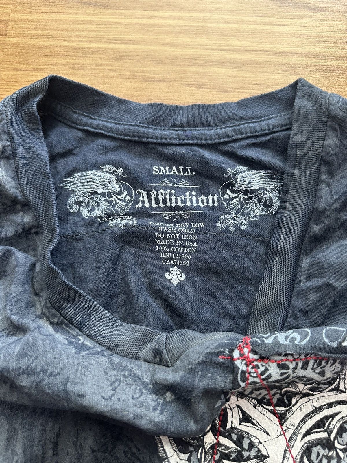 Affliction Crazy Y2K Affliction Wings Cyber Grunge Punk White Tee Size US S / EU 44-46 / 1 - 9 Thumbnail