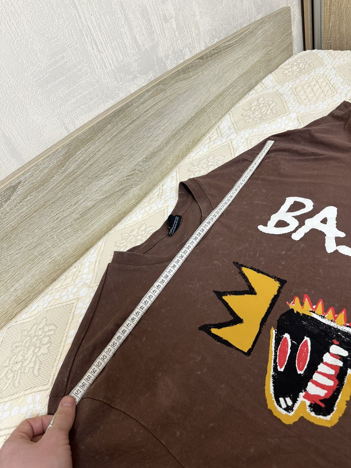 Jean-Michel Basquiat 🔥 VINTAGE JEAN MICHAEL BASQUIAT DINOSAUR CROWN LOGO T SHIRT Size US XXL / EU 58 / 5 - 9 Thumbnail