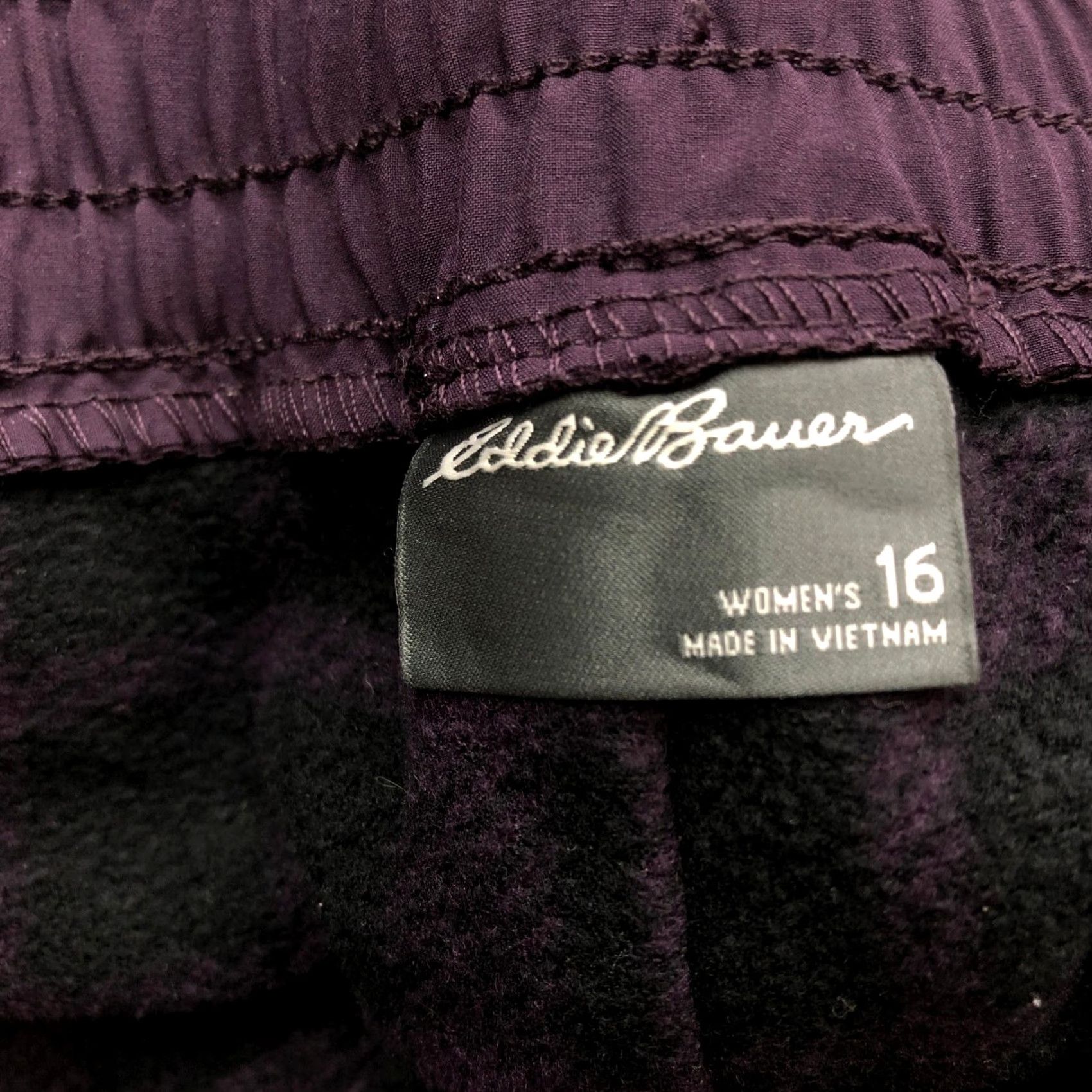 Eddie Bauer Eddie Bauer Sweatpants Womens 16 Purple Fleece Lined Pockets Drawstring Straight Modern Casual Pants Size 38" / US 16 / IT 52 - 5 Thumbnail